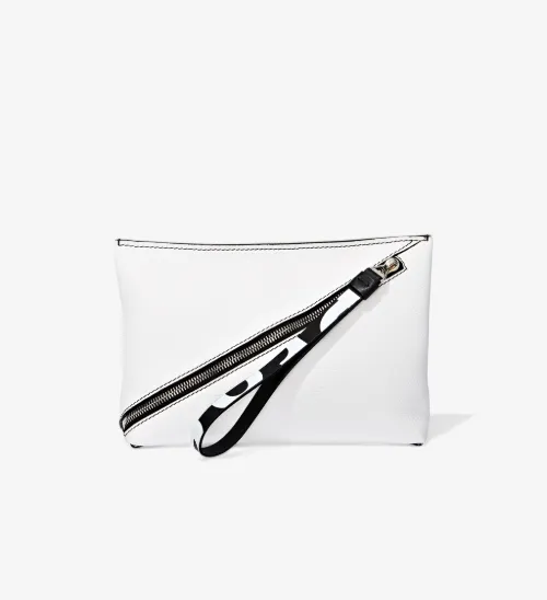 Pebbled Leather Zip Pouch