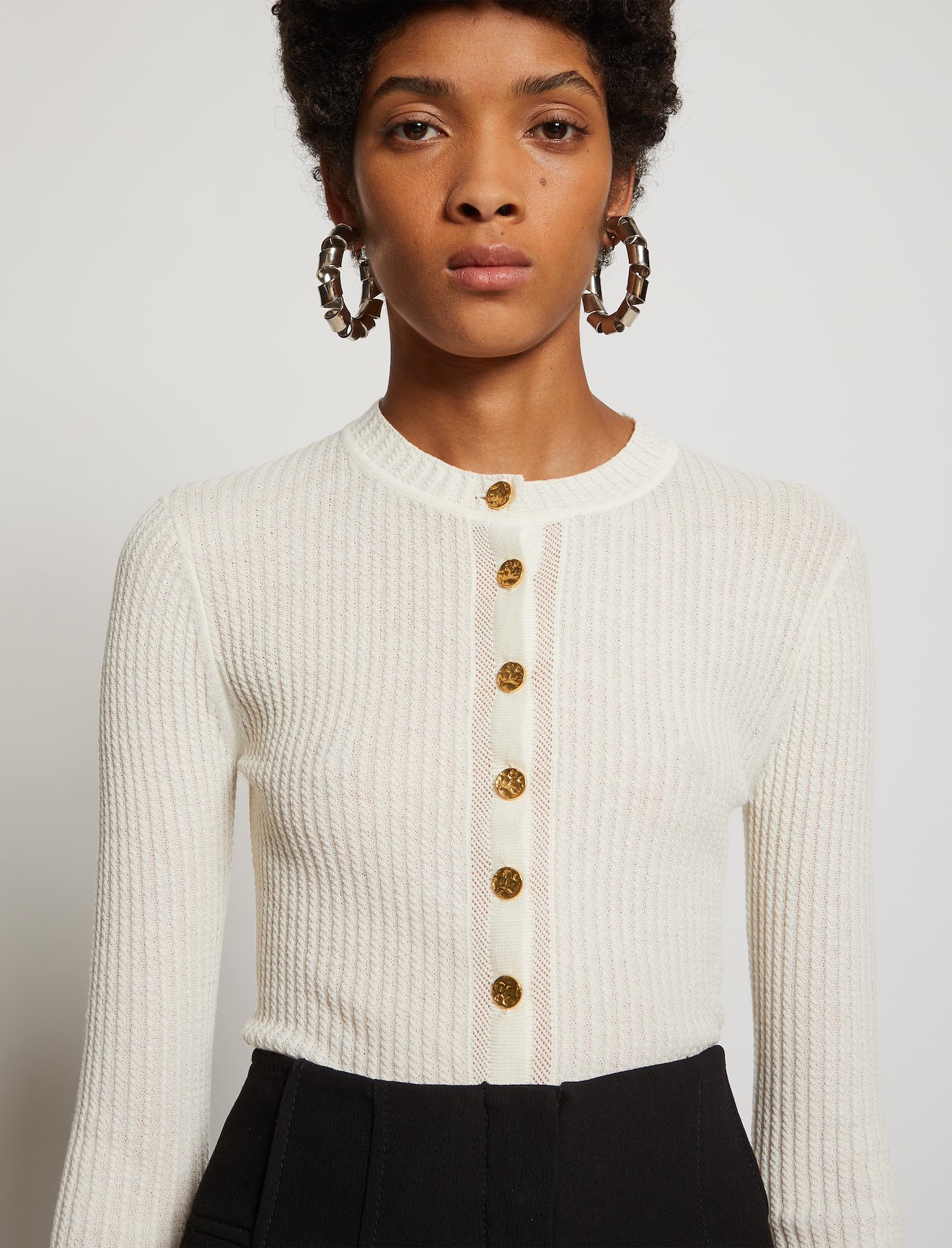 Peplum Rib Knit Cardigan #3