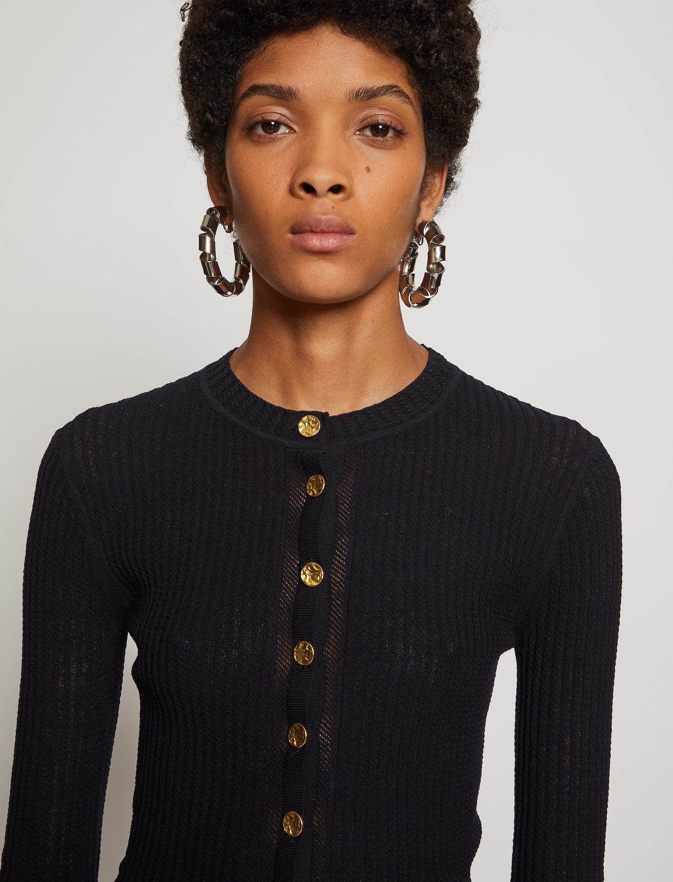Peplum Rib Knit Cardigan #3