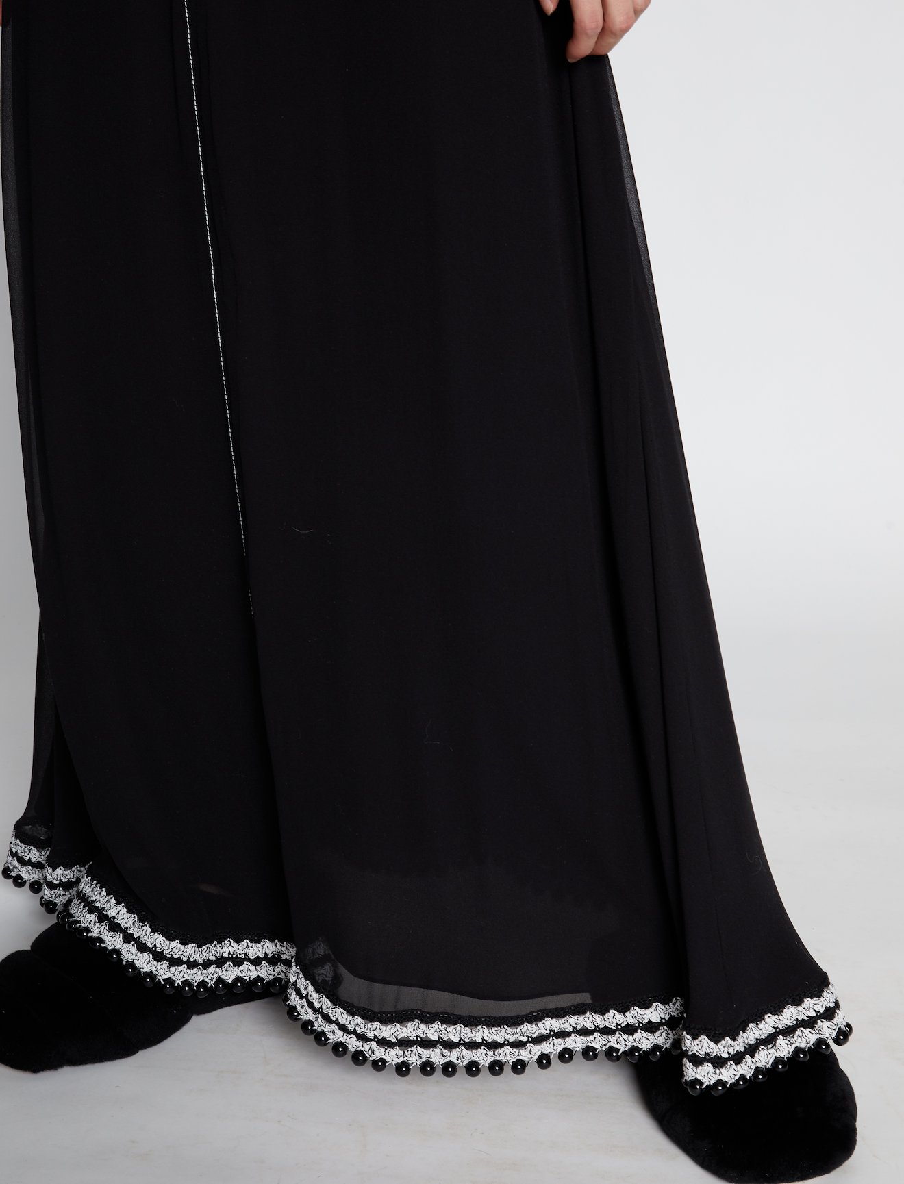 Pieced Chiffon Crochet Border Dress #4