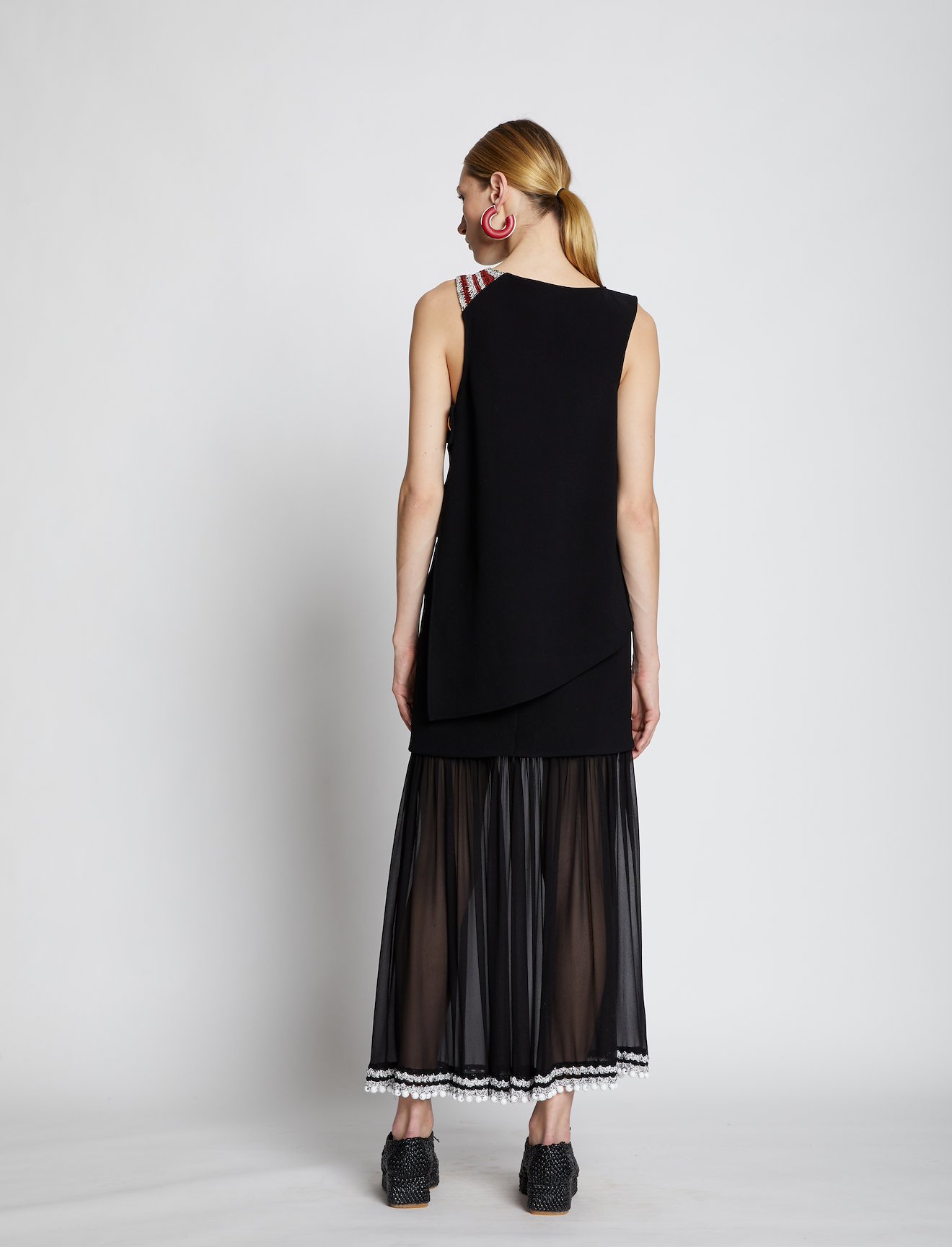 Pieced Chiffon Crochet Border Skirt #2