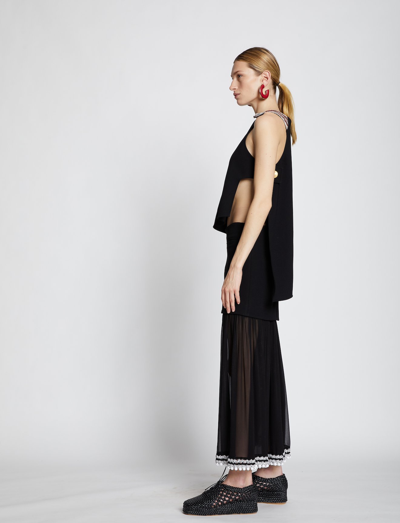 Pieced Chiffon Crochet Border Skirt #4