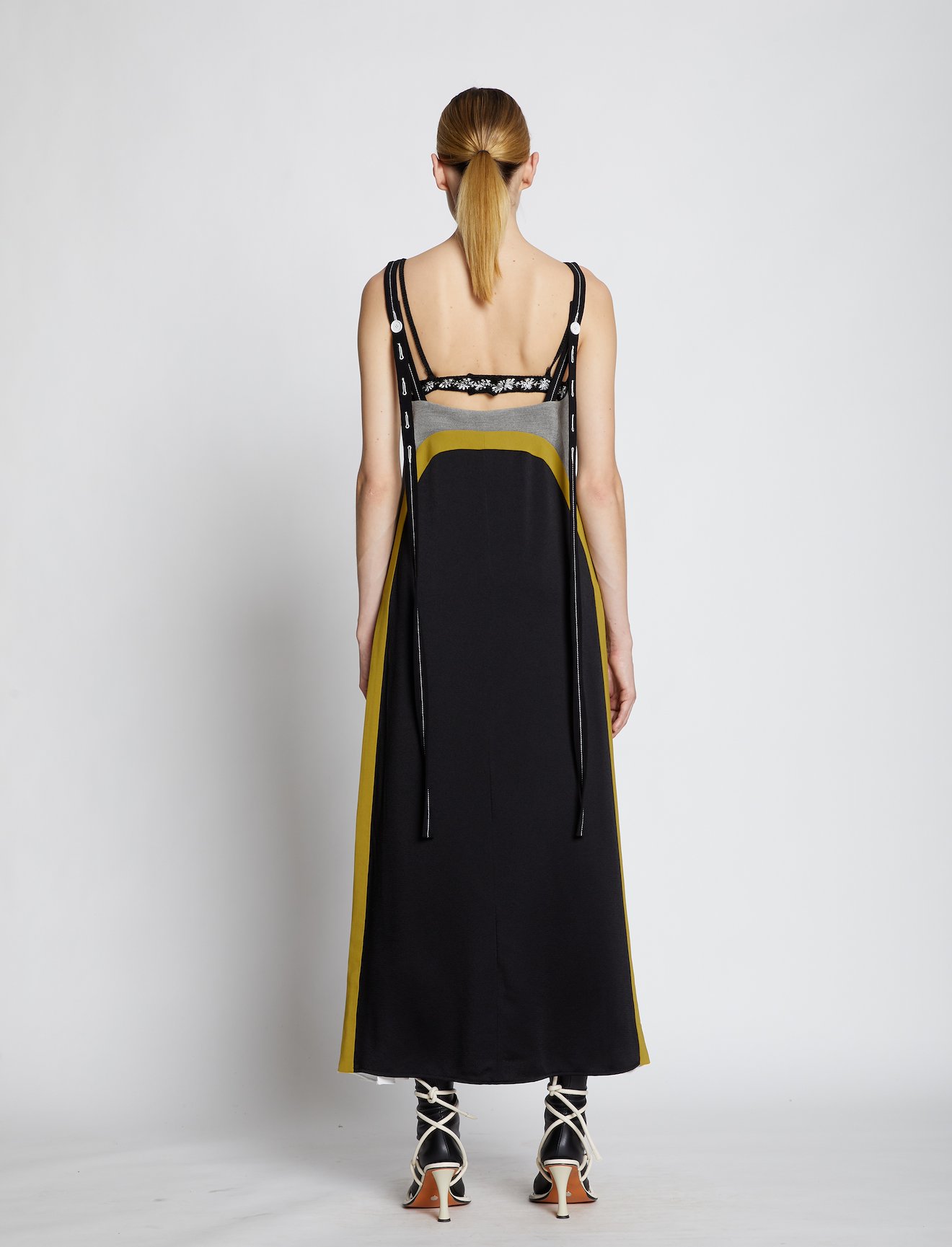 Pieced Hammered Satin Dress #2
