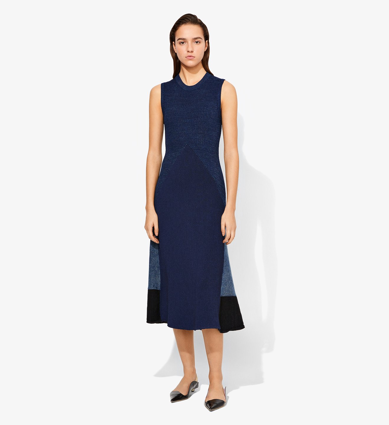 Pieced Rib Knit Dress