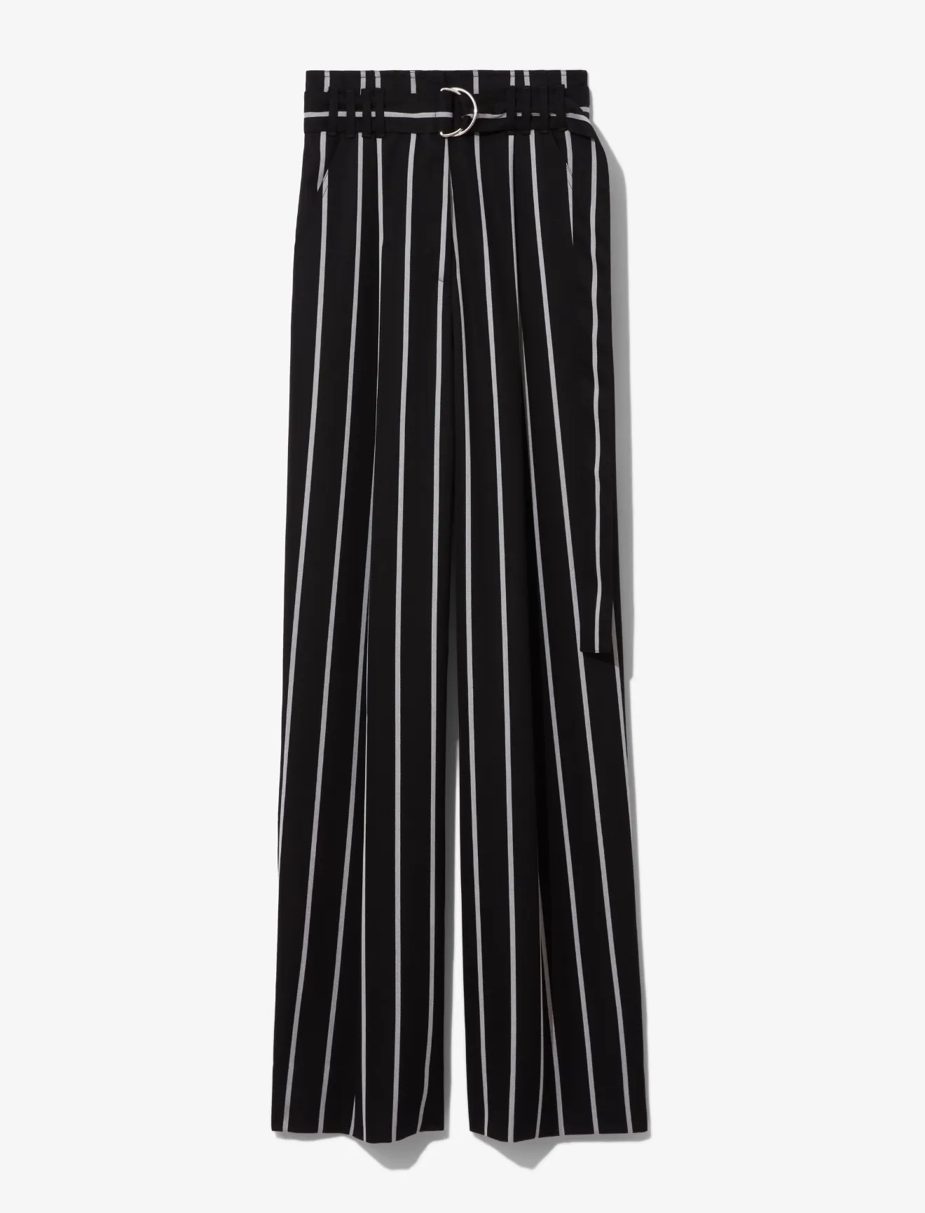 pinstripe wide leg pants