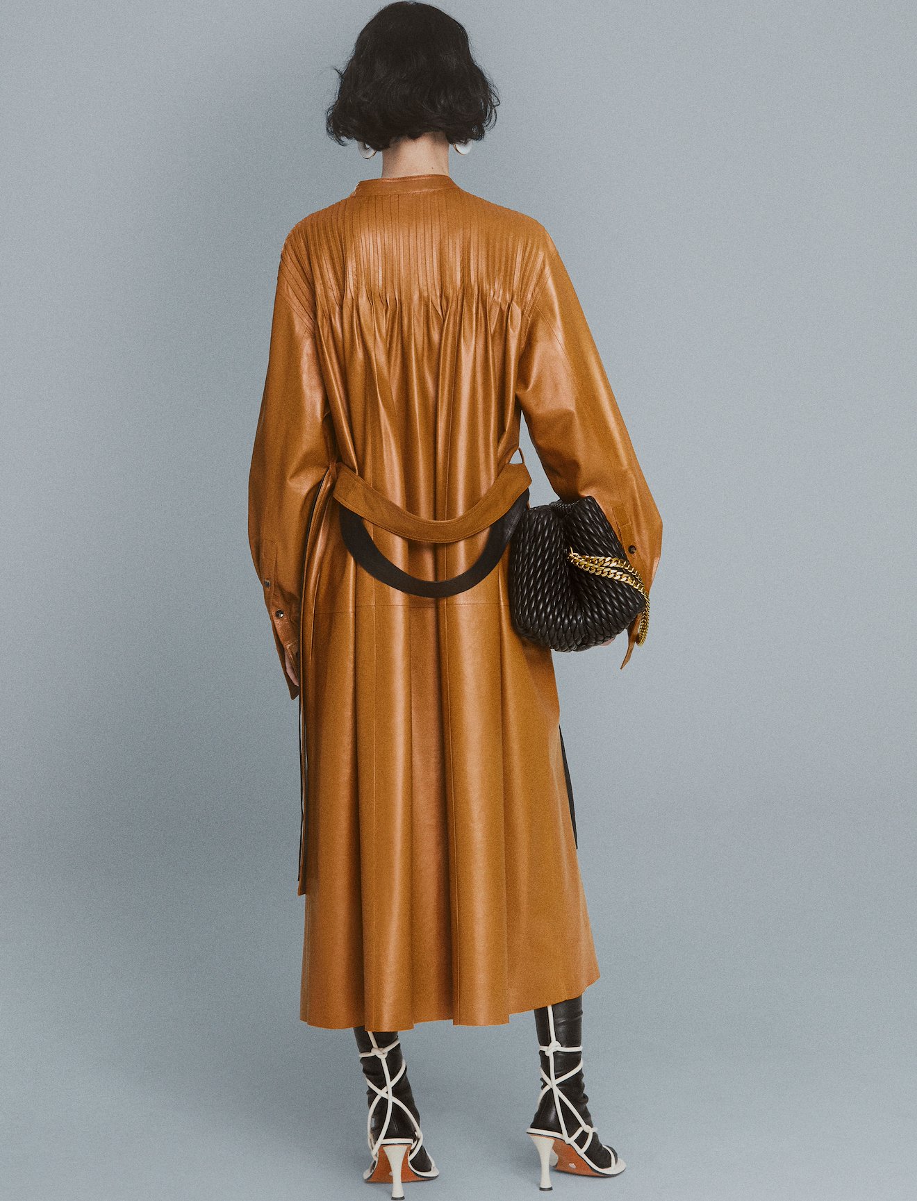 Pintuck Leather Dress #1