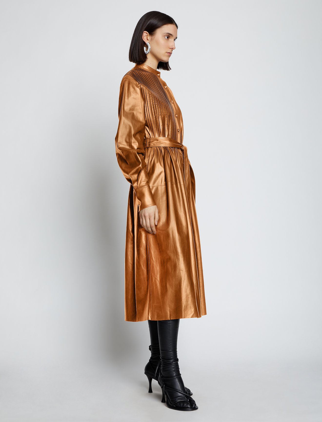 Pintuck Leather Dress #3