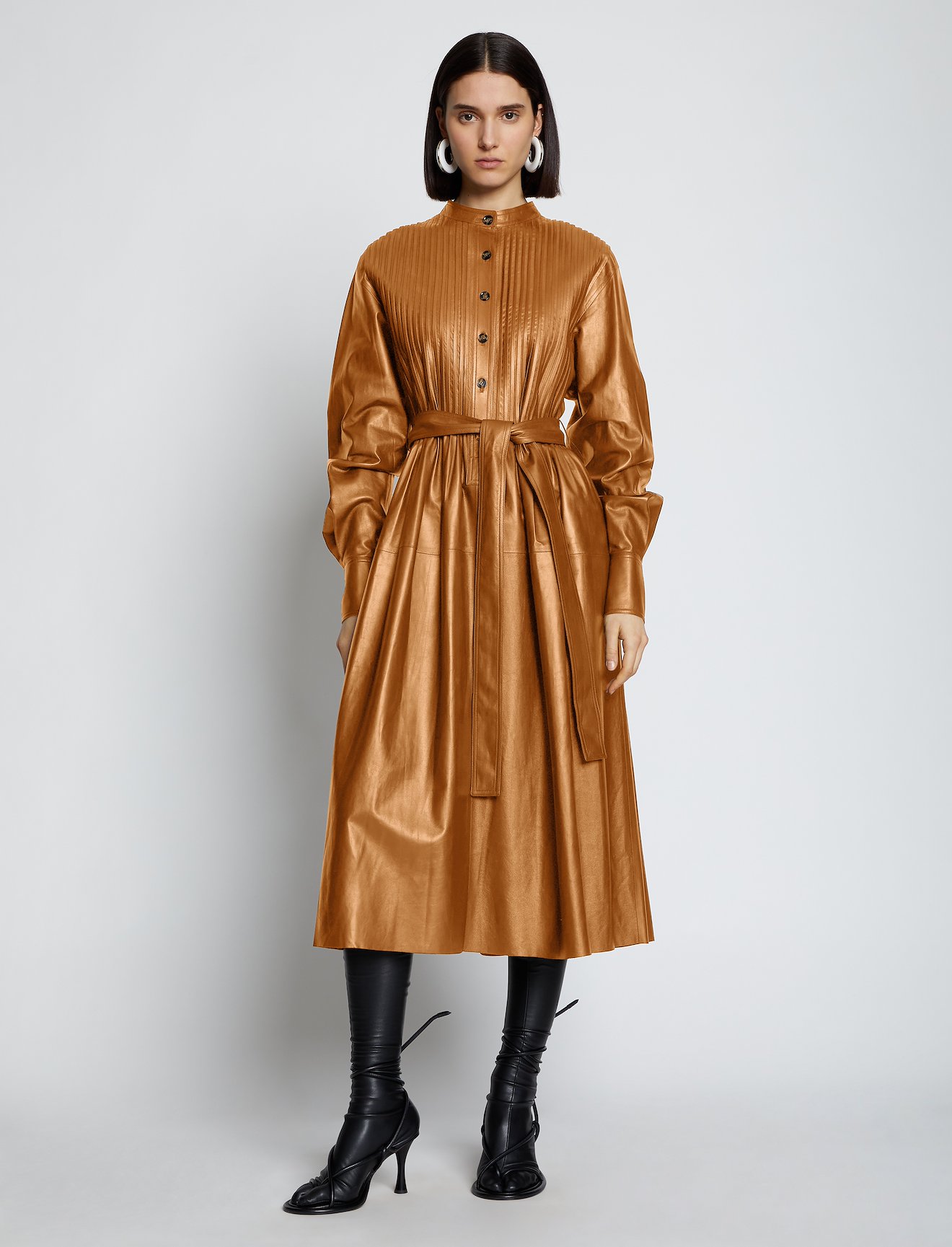 Pintuck Leather Dress #2