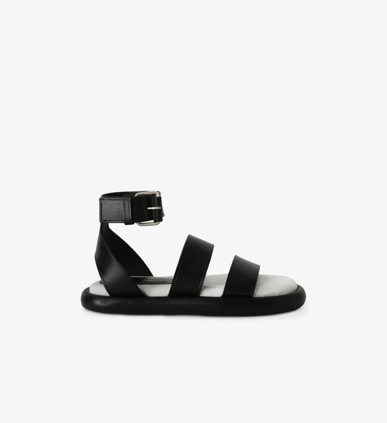 branded leather sandals