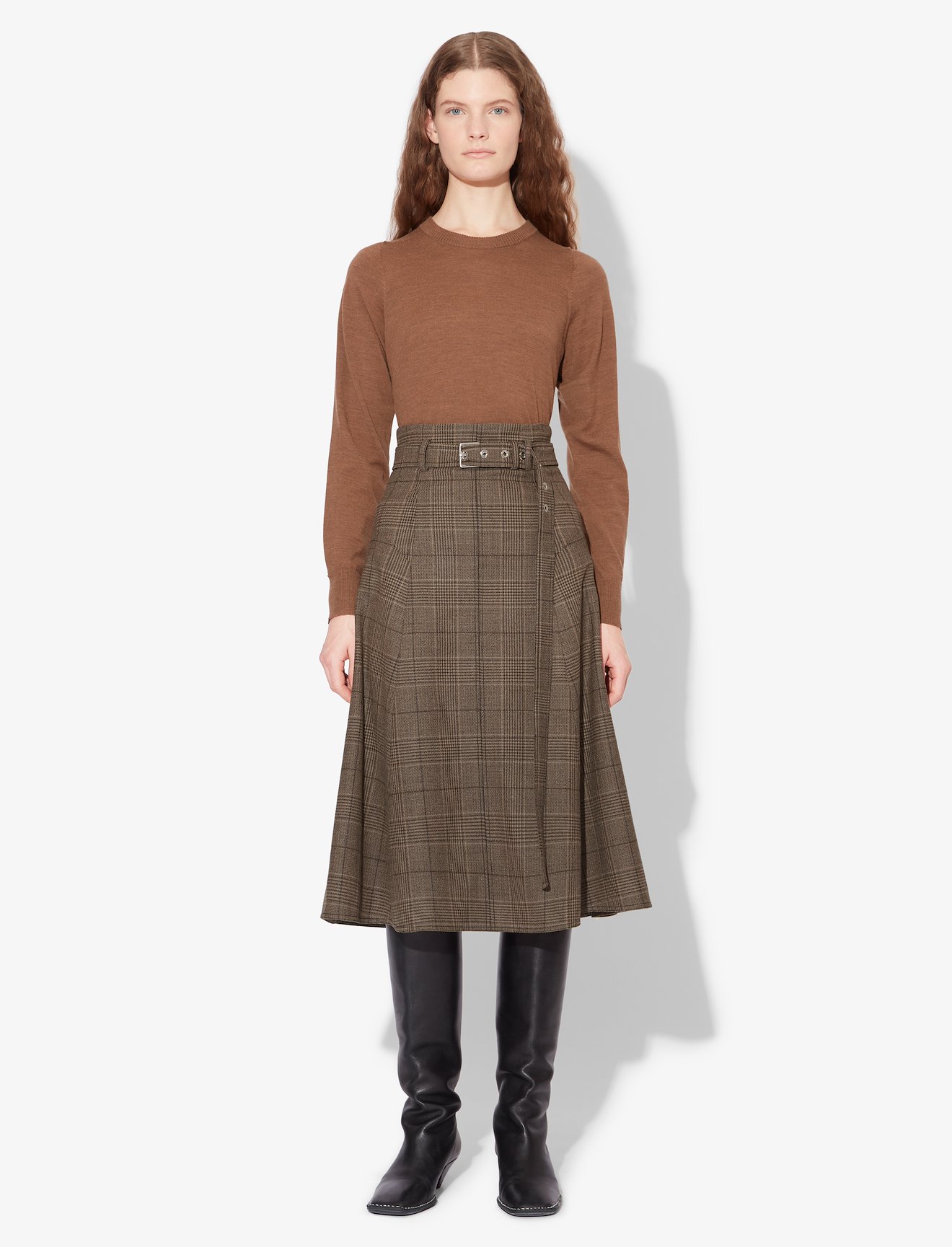 Plaid Belted Skirt #1