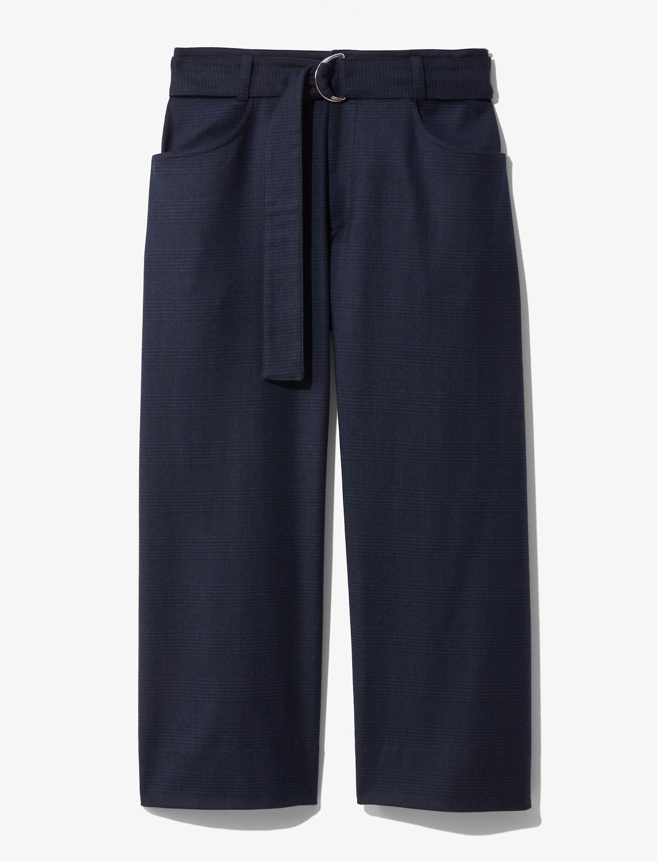 Plaid Belted Slouch Pants #4