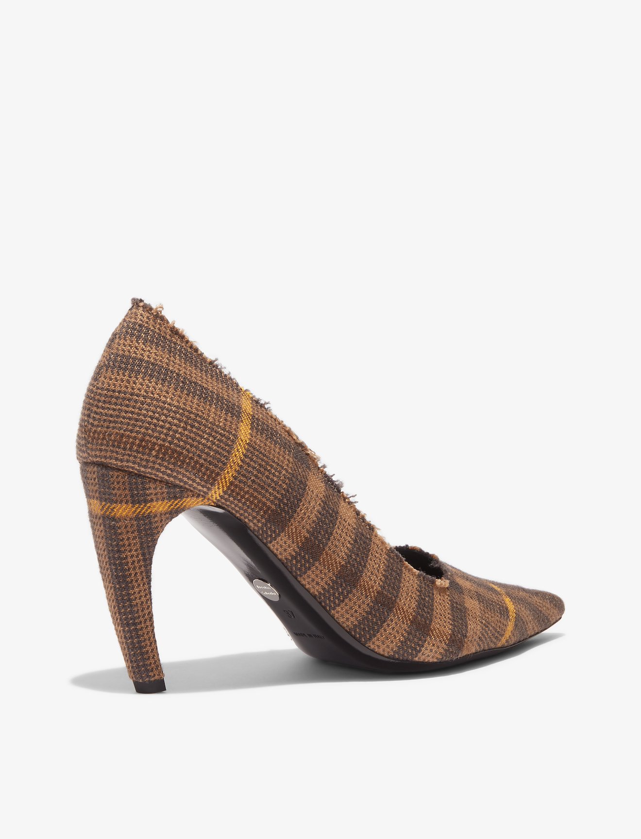 Plaid Curved Heel Pumps #2