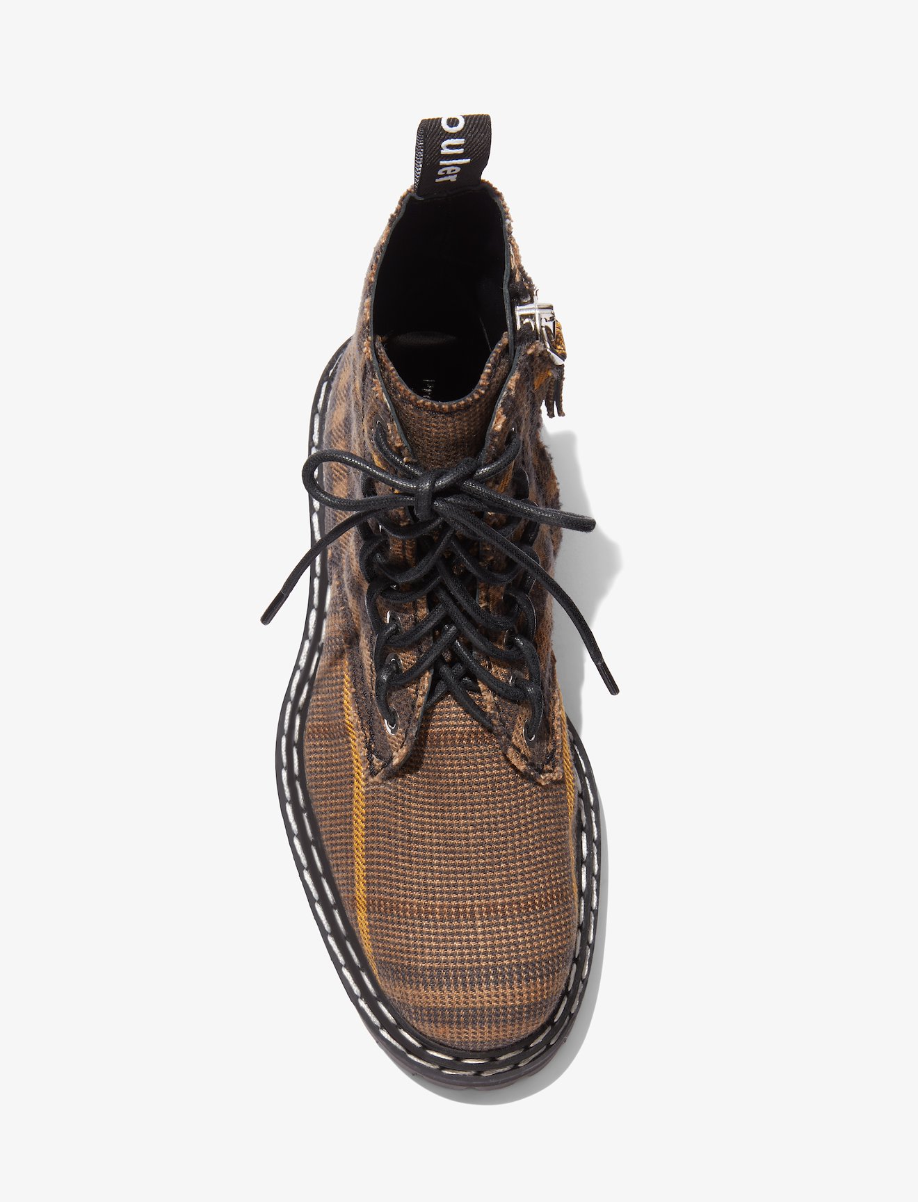 Plaid Lace Up Ankle Boots #3
