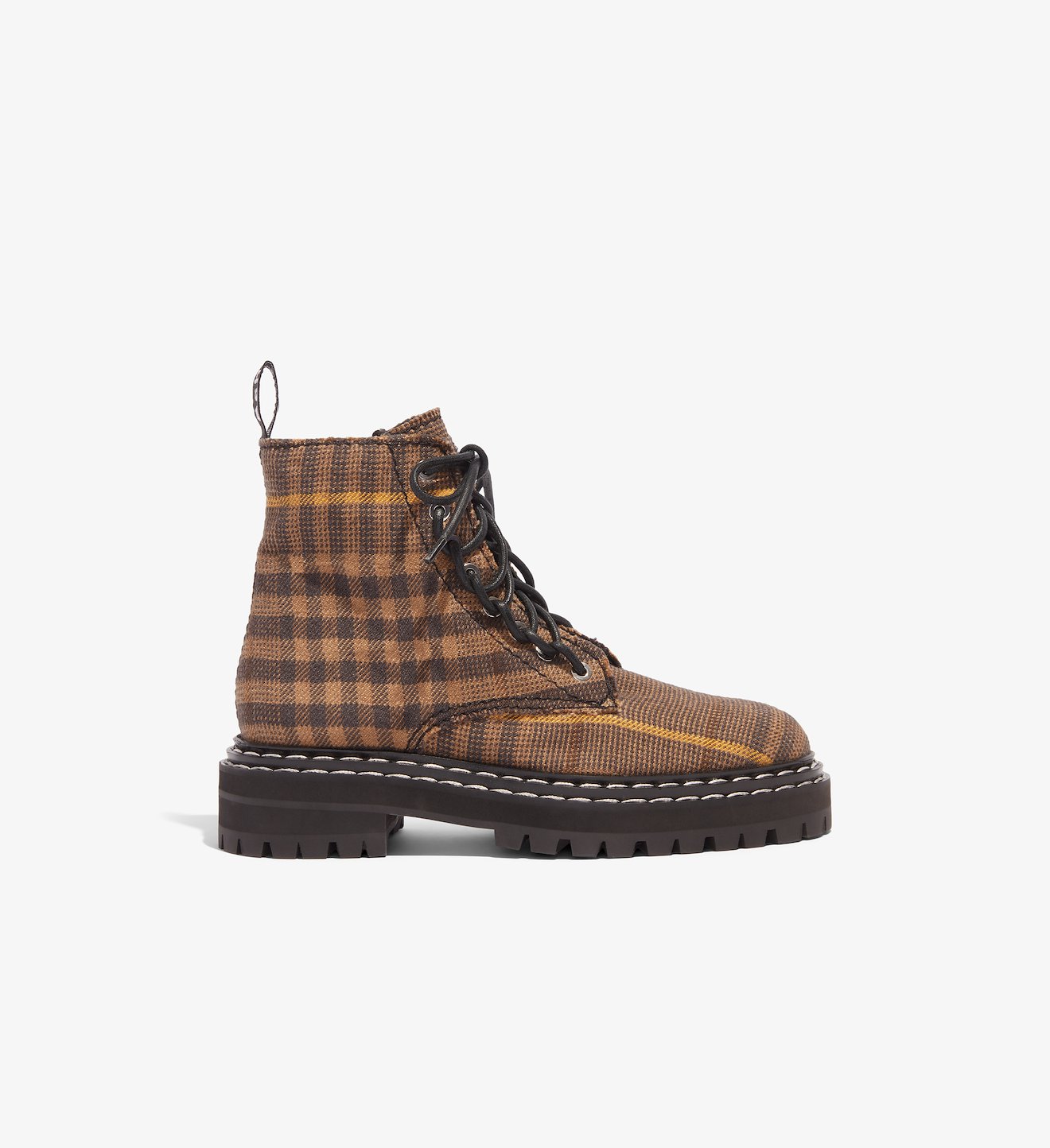 Plaid Lace Up Boots