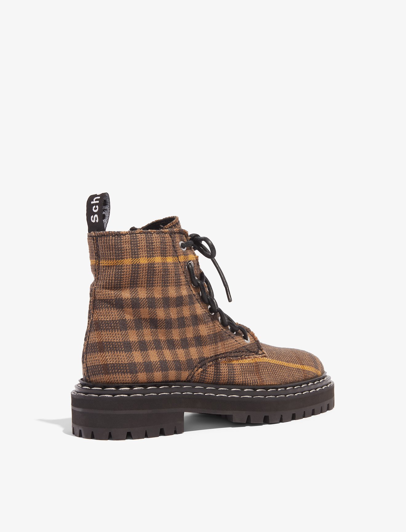 Plaid Lace Up Boots #2