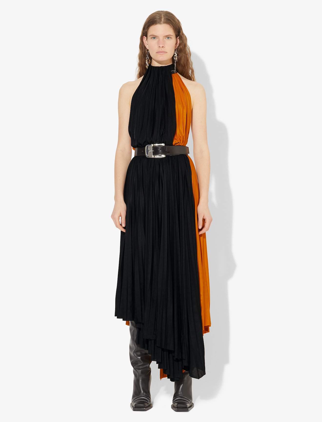 Pleated Halter Dress #1