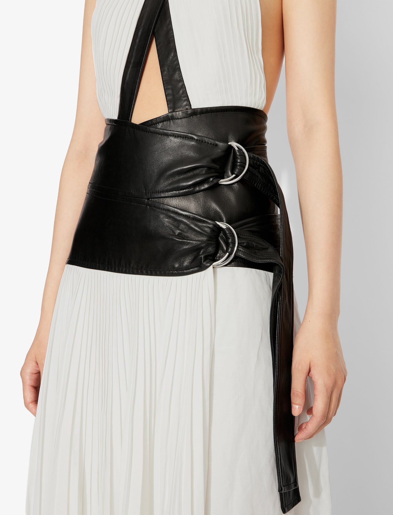 Pleated Halter Wrap Dress #3