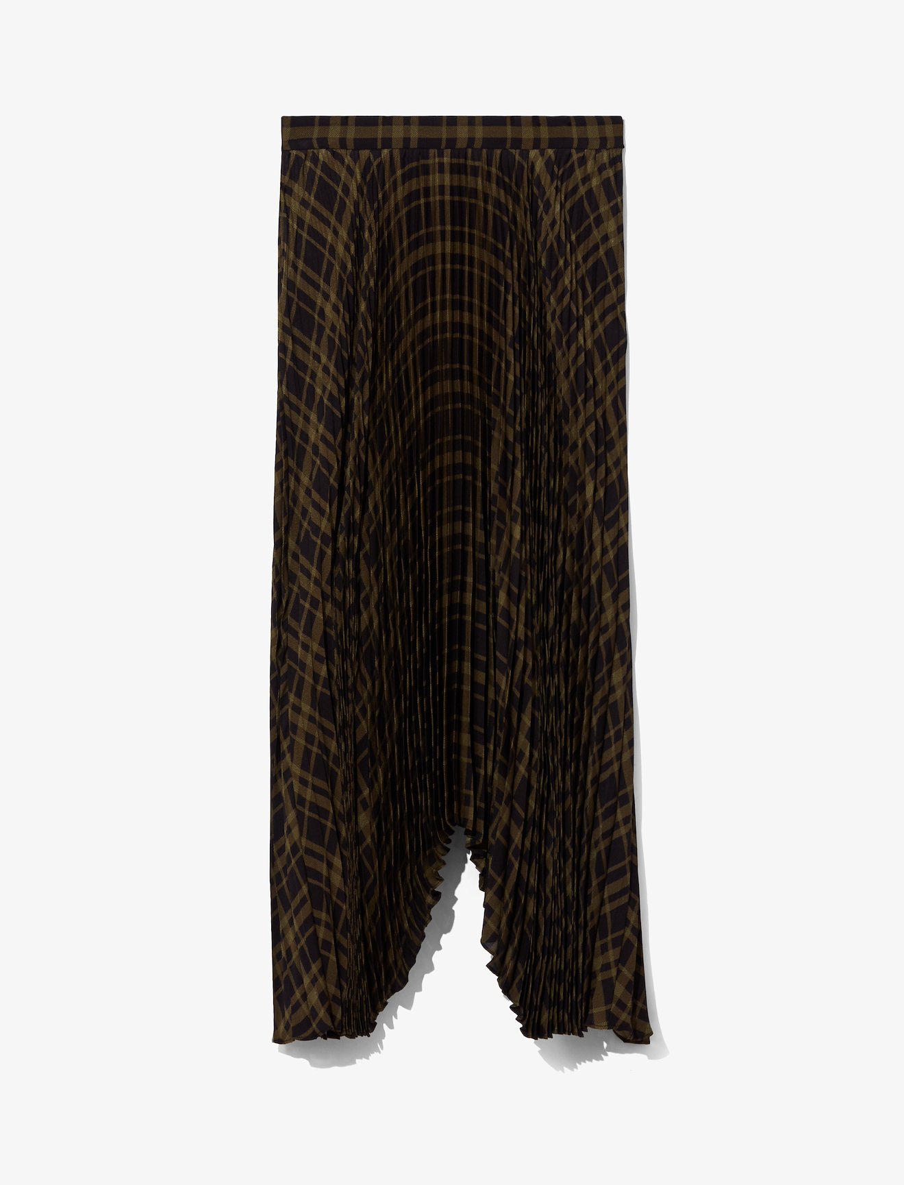 Pleated Plaid Chiffon Skirt #4