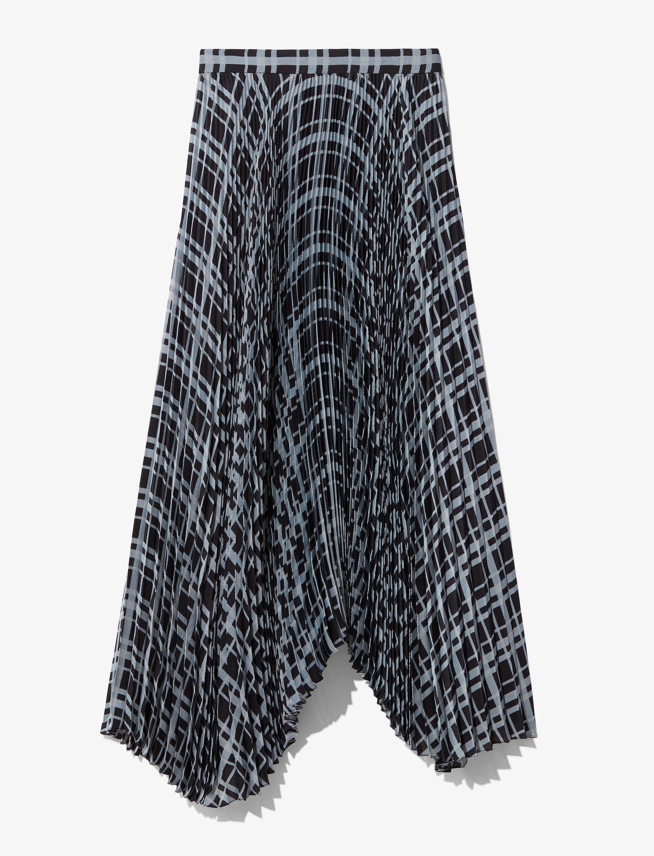 Pleated Plaid Chiffon Skirt #4