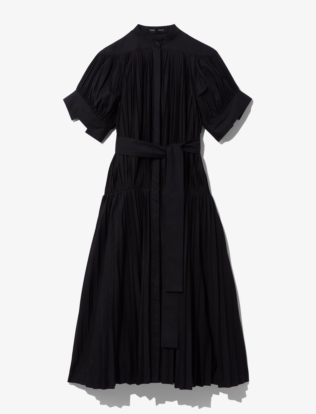 Pleated Poplin Belted Dress #4
