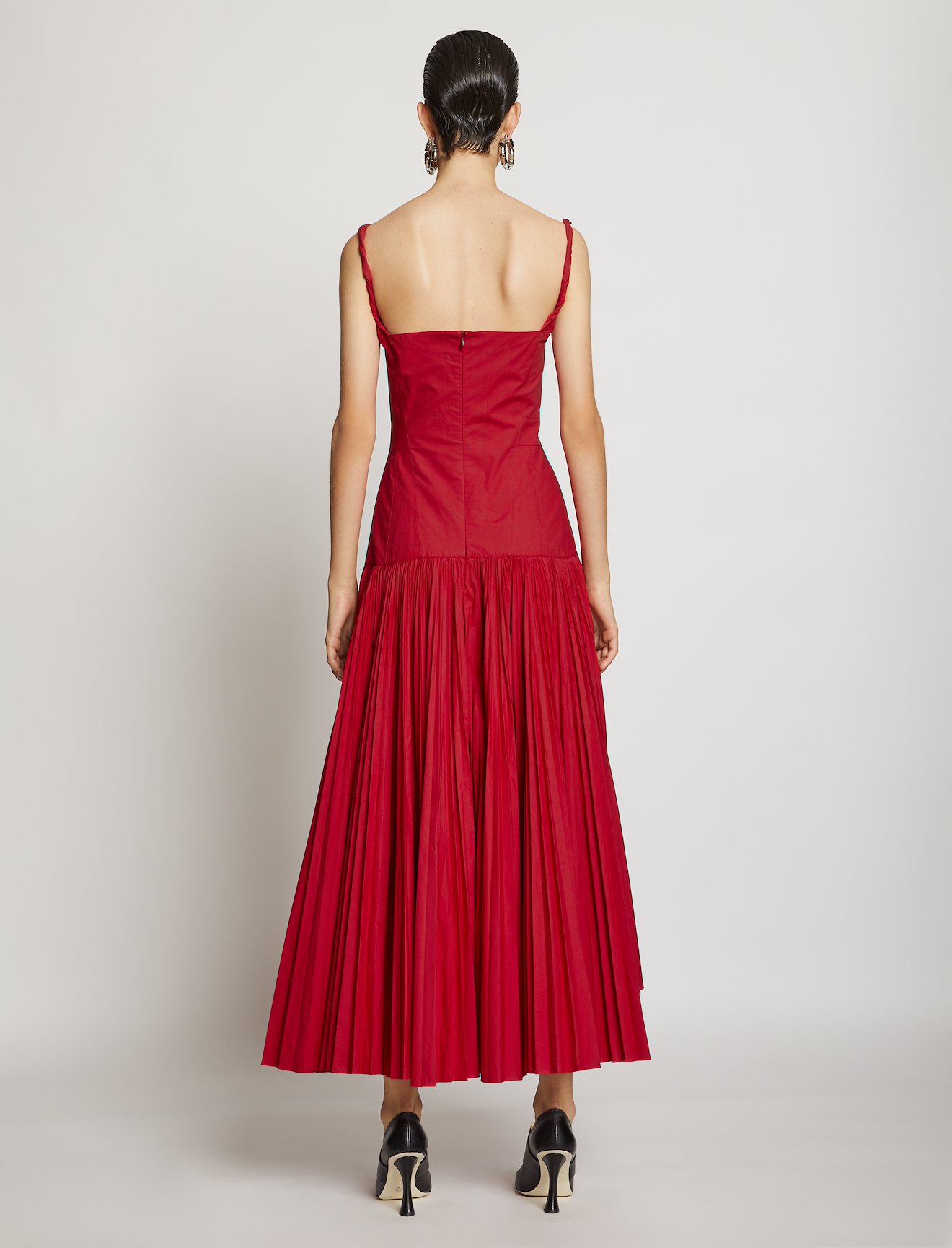 Pleated Poplin Maxi Dress #2