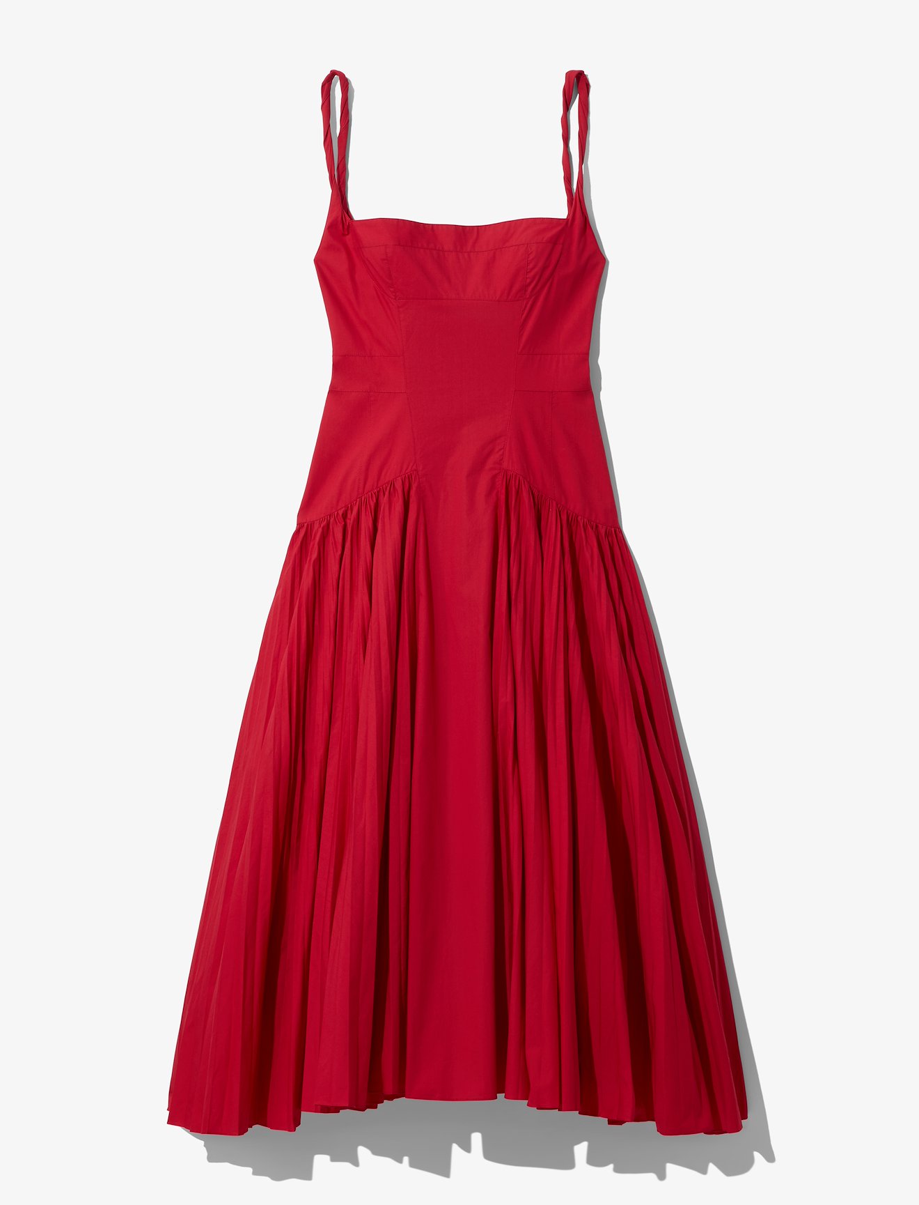 Pleated Poplin Maxi Dress #4