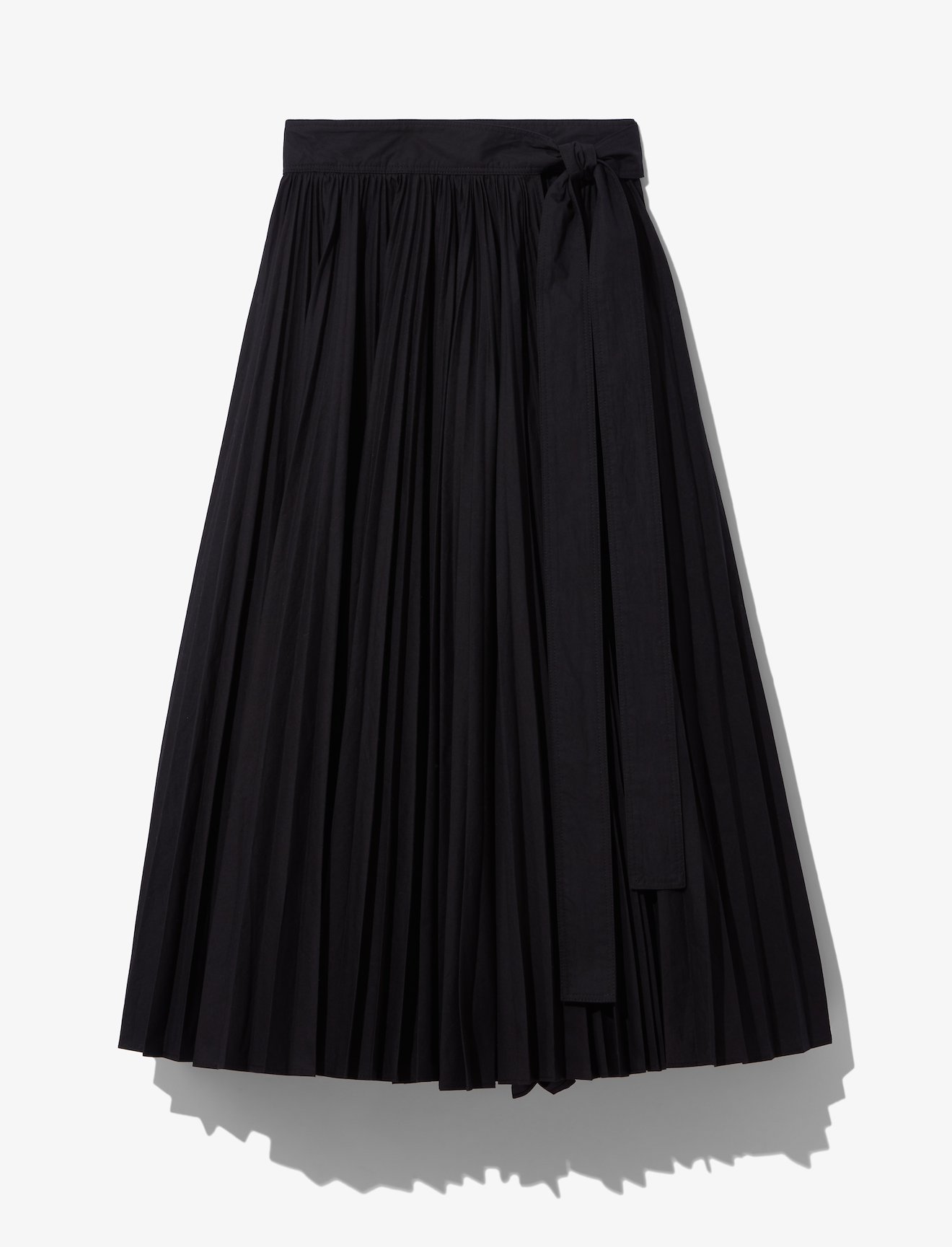 Pleated Poplin Wrap Skirt #4