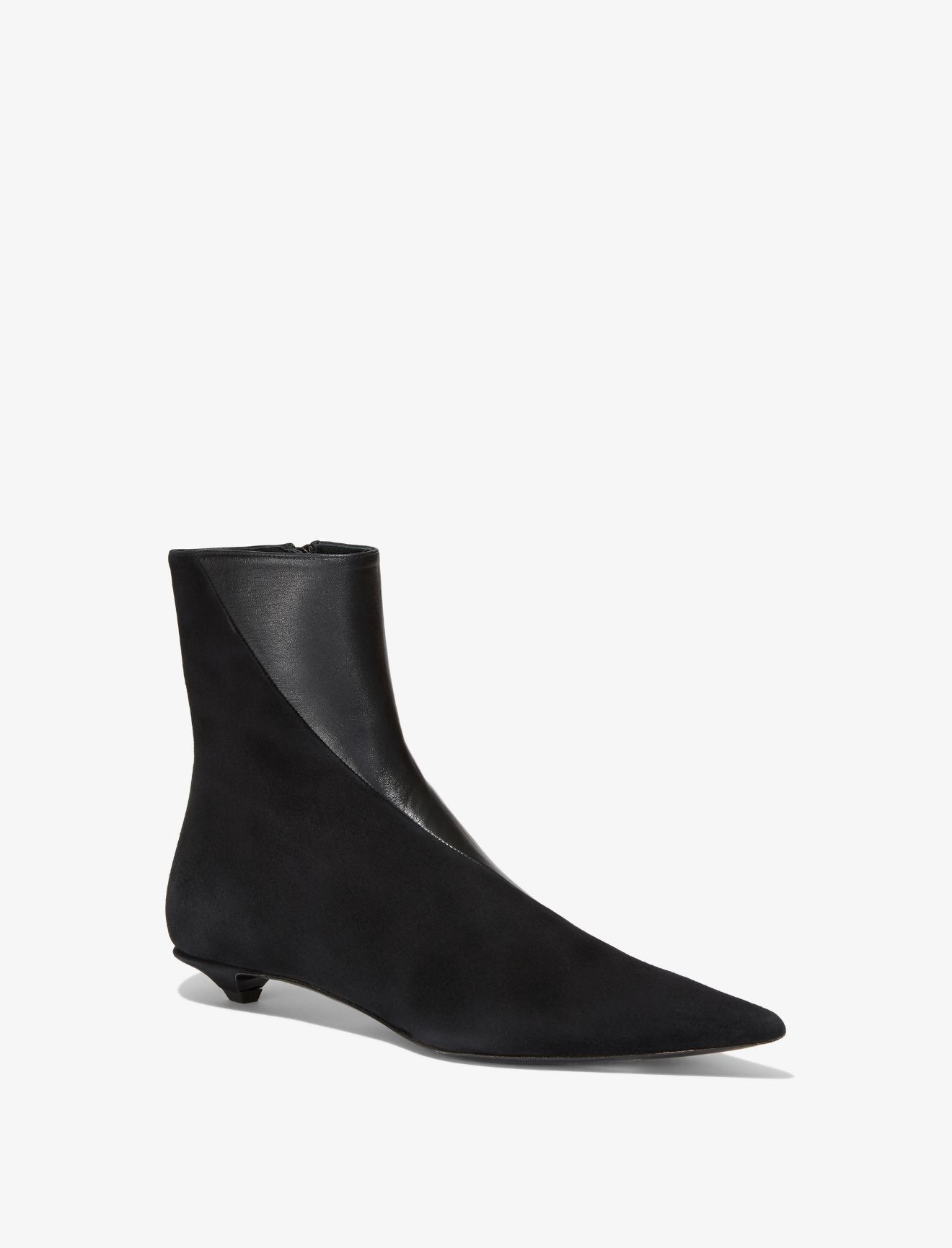 black pointed toe boots