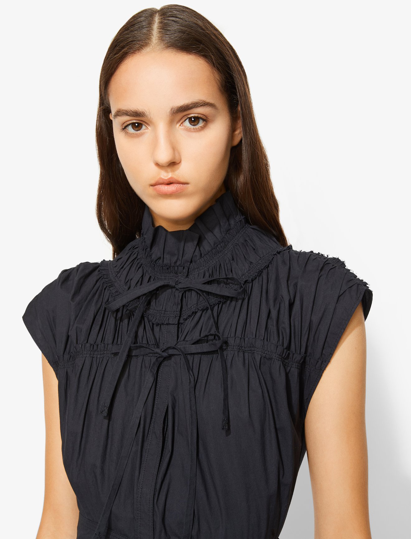 Poplin Gathered Tiered Dress #3
