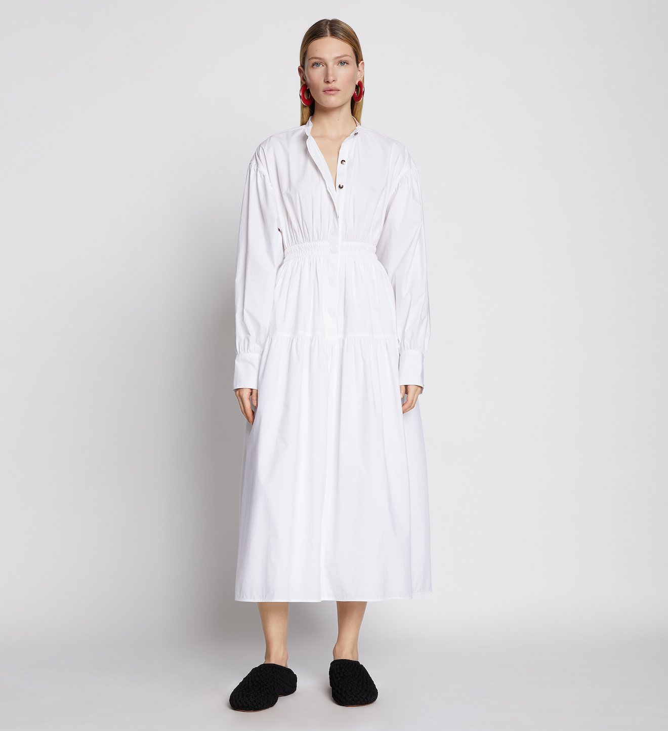 Poplin Open Back Dress