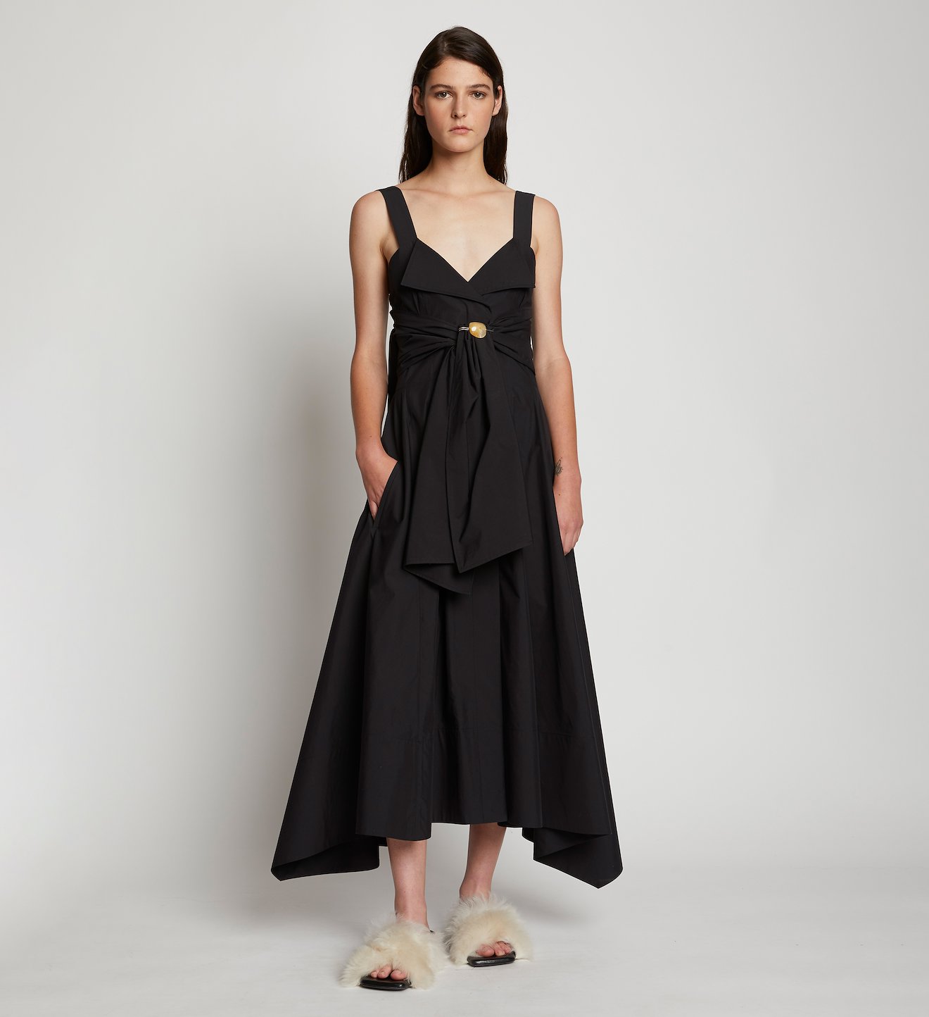 Poplin Seamed Tank Dress