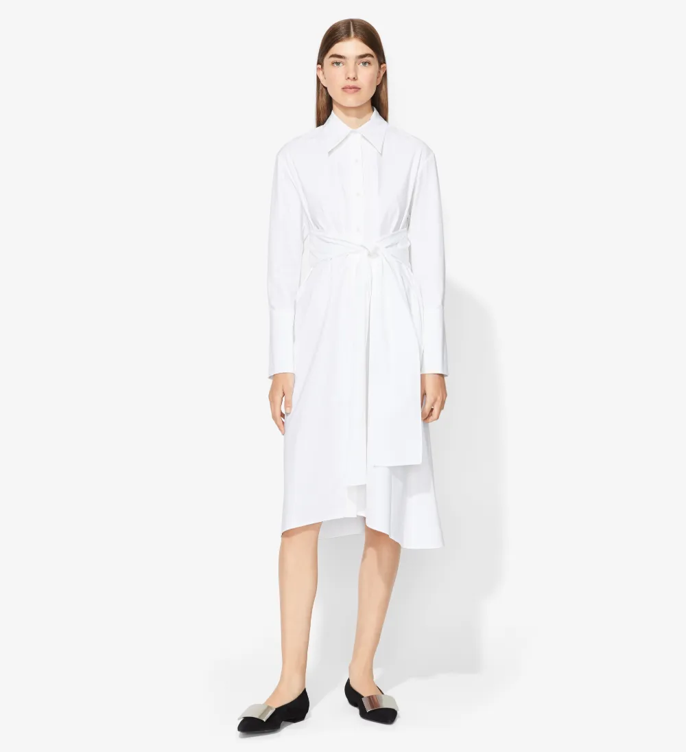 Poplin Wrap Dress