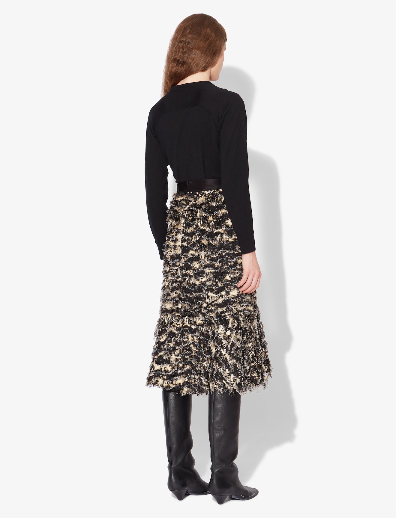 Printed Fil Coupe Fluted Skirt #2
