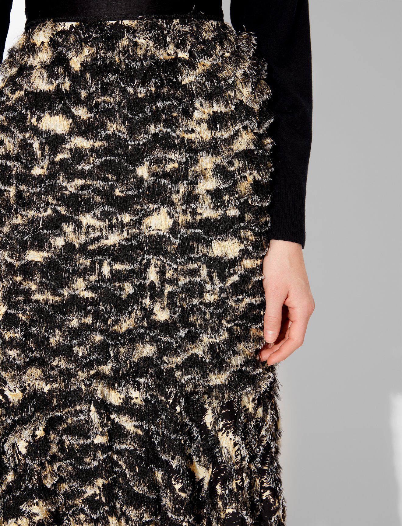 Printed Fil Coupe Fluted Skirt #3