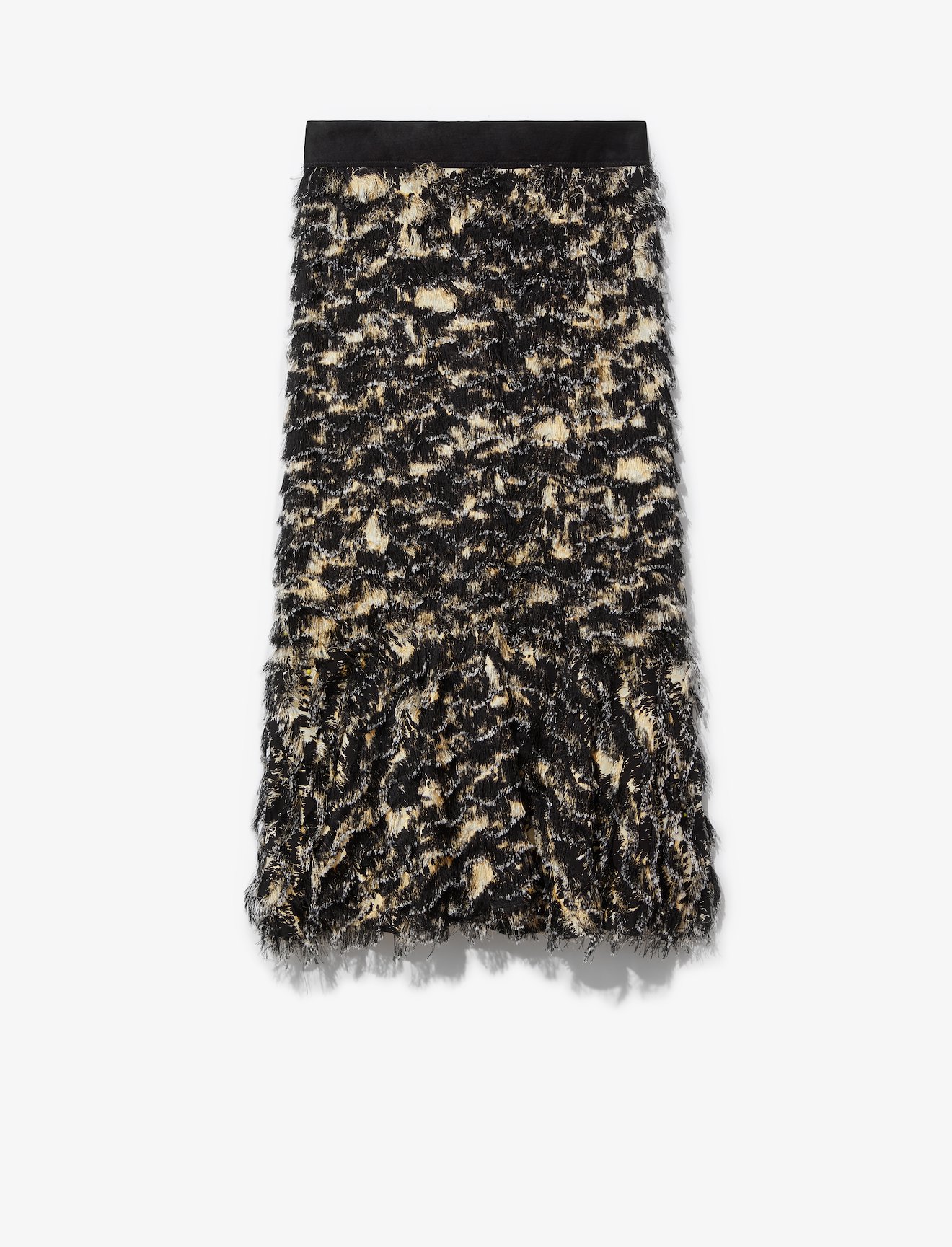 Printed Fil Coupe Fluted Skirt #4