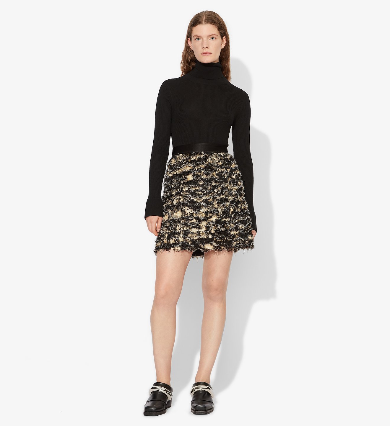 Printed Fil Coupe Mini Skirt