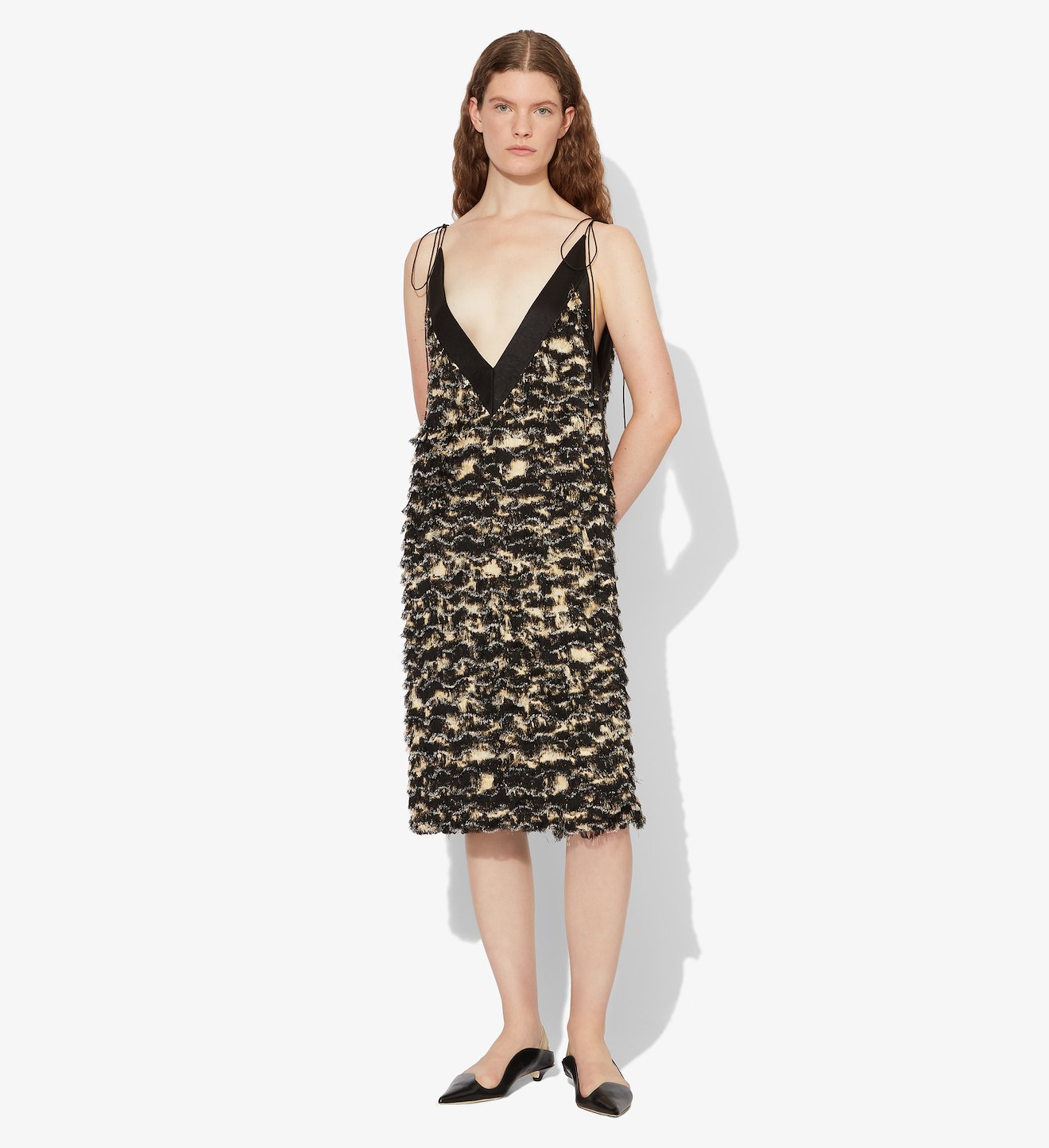 Printed Fil Coupe Shift Dress