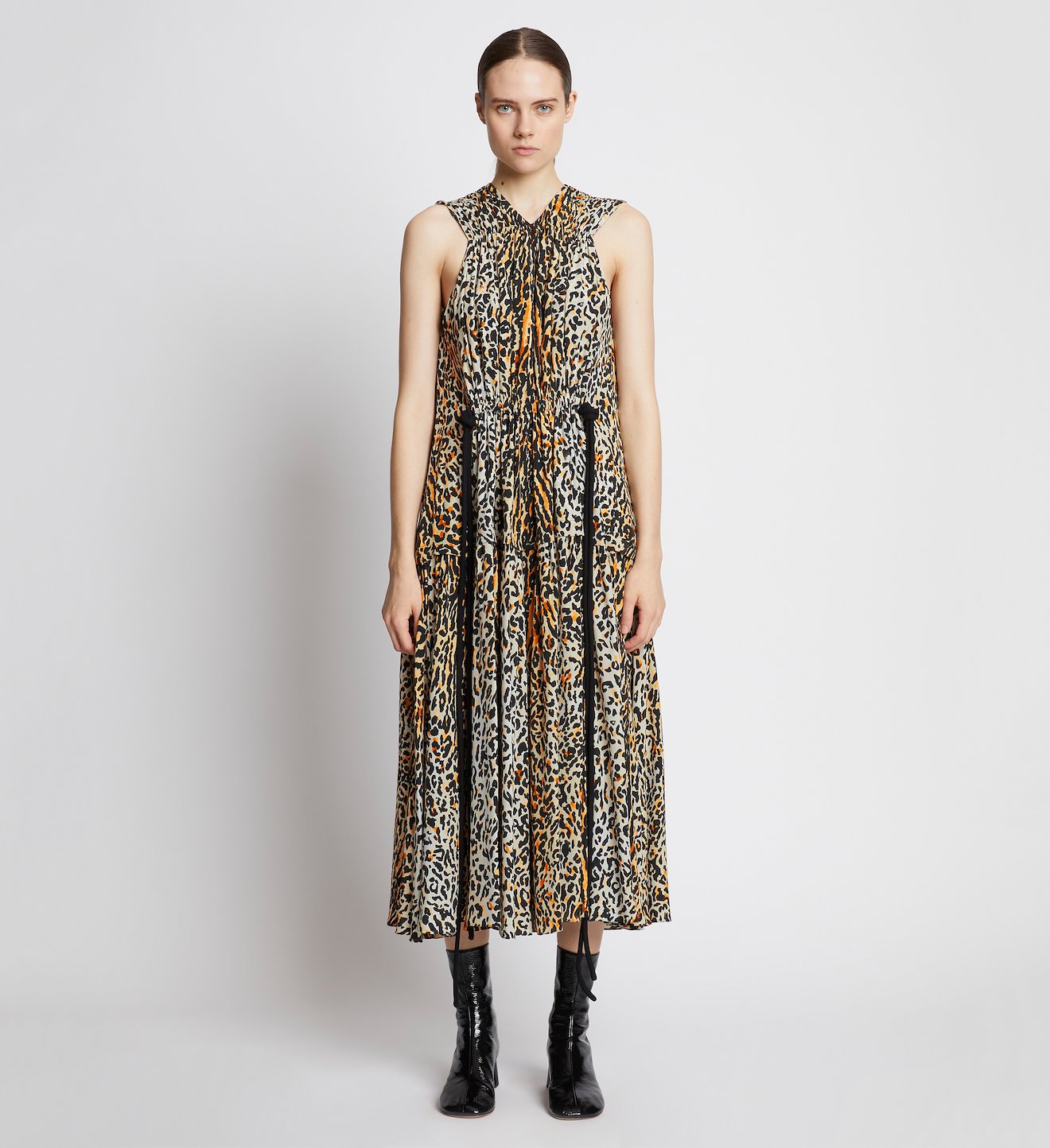 Printed Leopard Sleeveless Dress