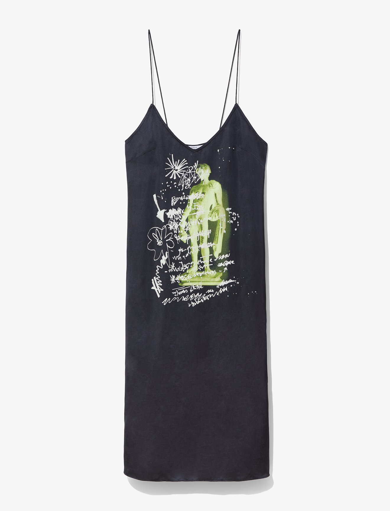 Printed Sketch Slip Dress #4