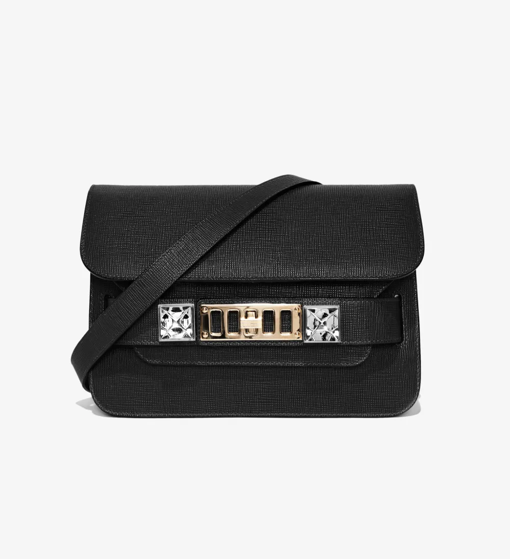 Proenza Schouler Black Texture Ps11 Mini Classic Ps11 Mini Classic