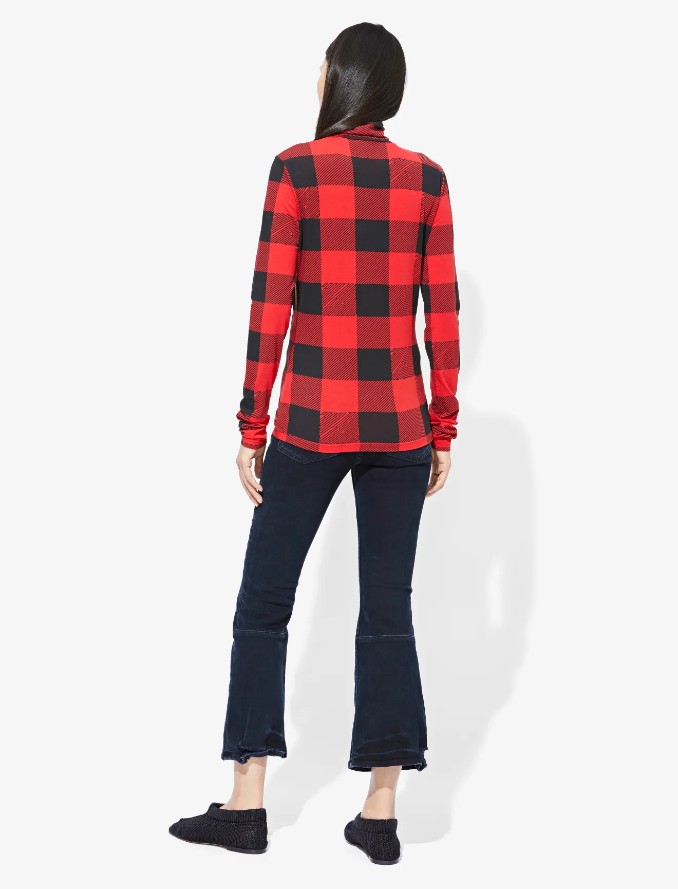 buffalo plaid turtleneck