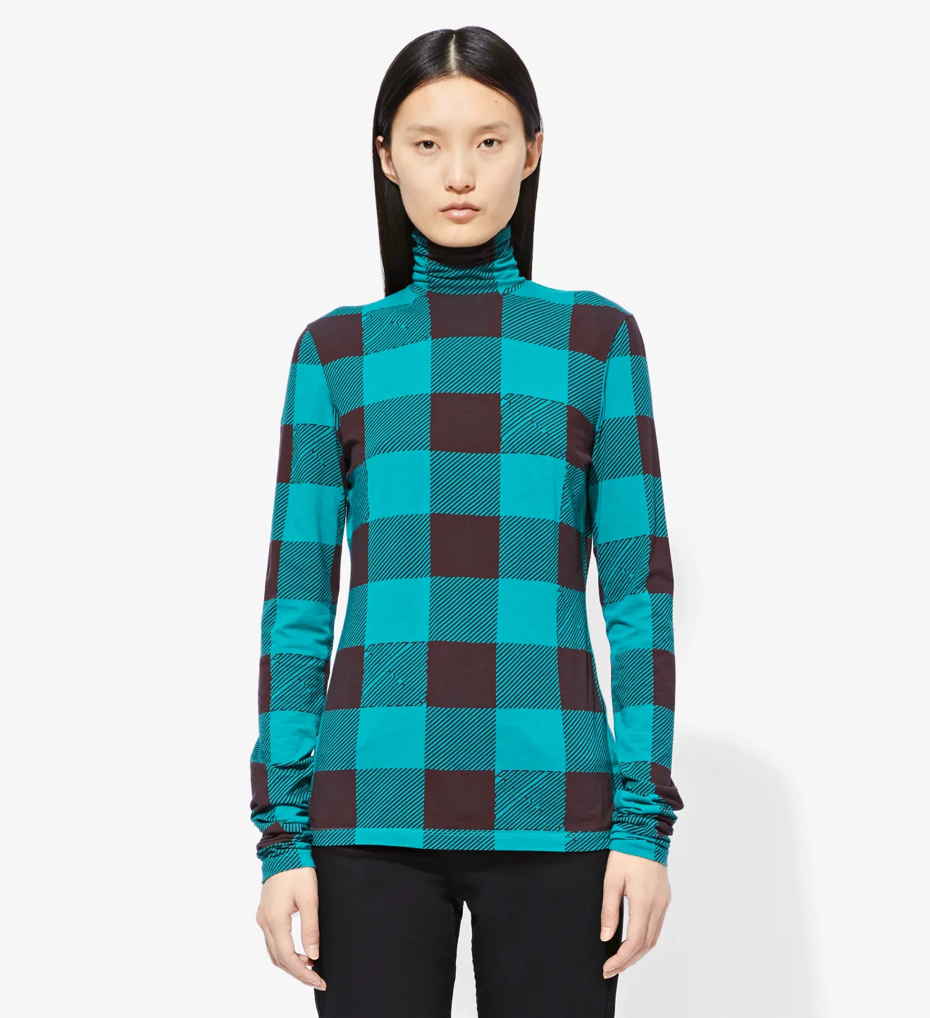 tartan turtleneck