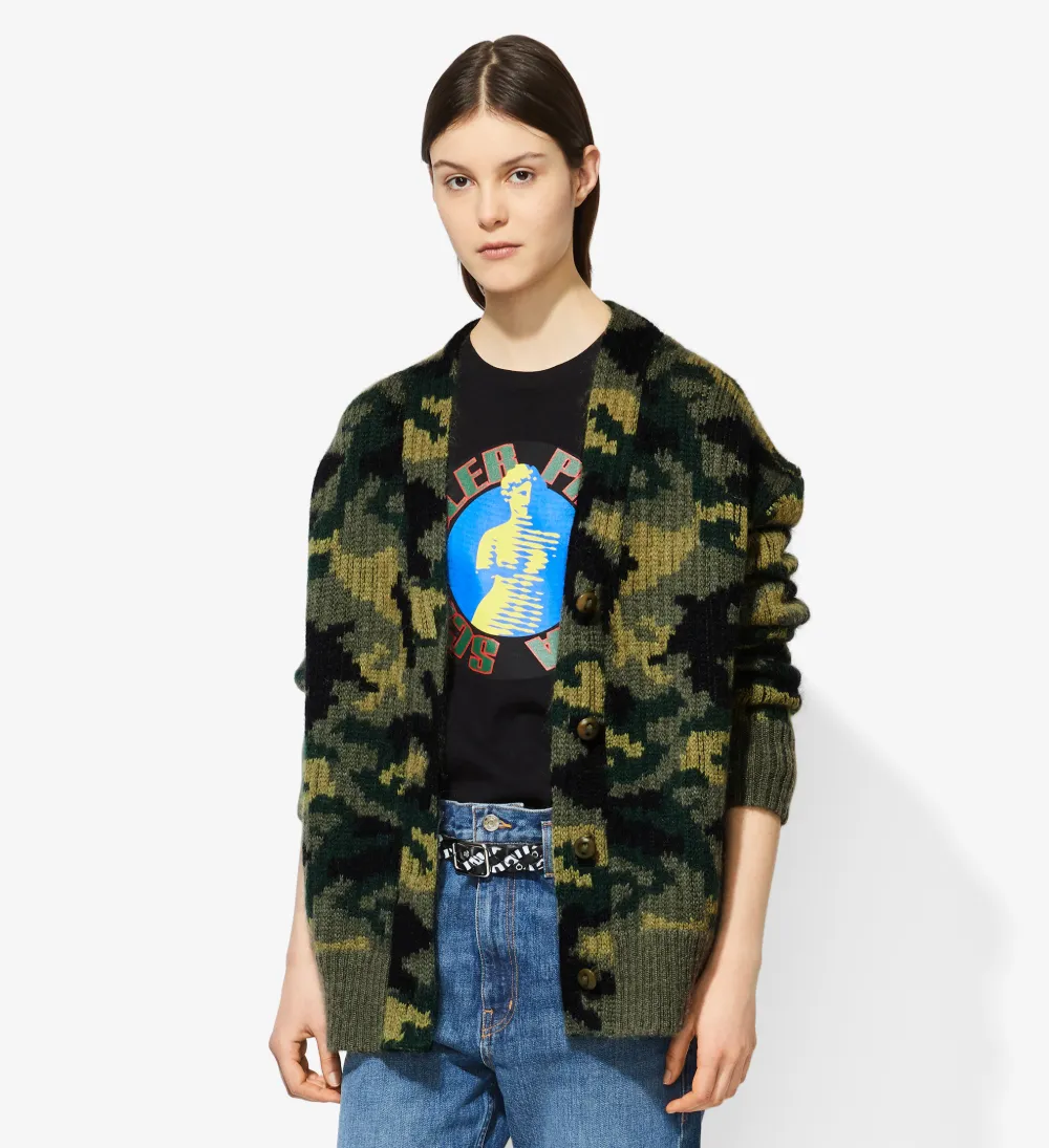 PSWL Camo Jacquard Cardigan