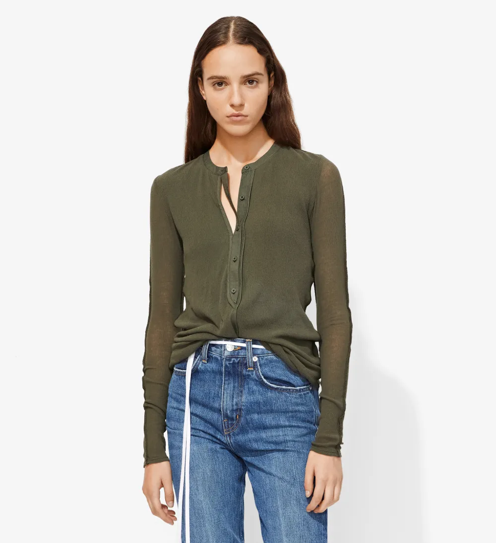 PSWL Layered Gauze Henley