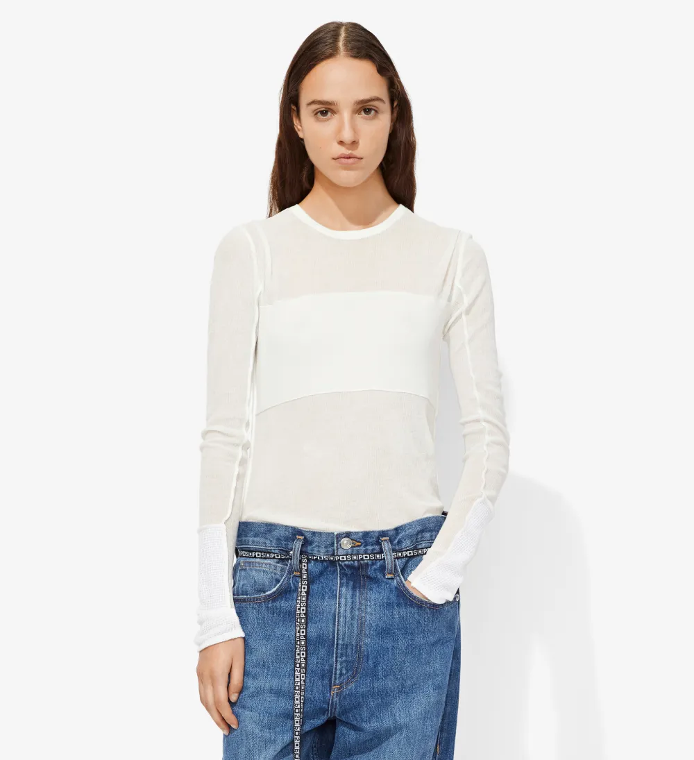 PSWL Paneled Gauze Top