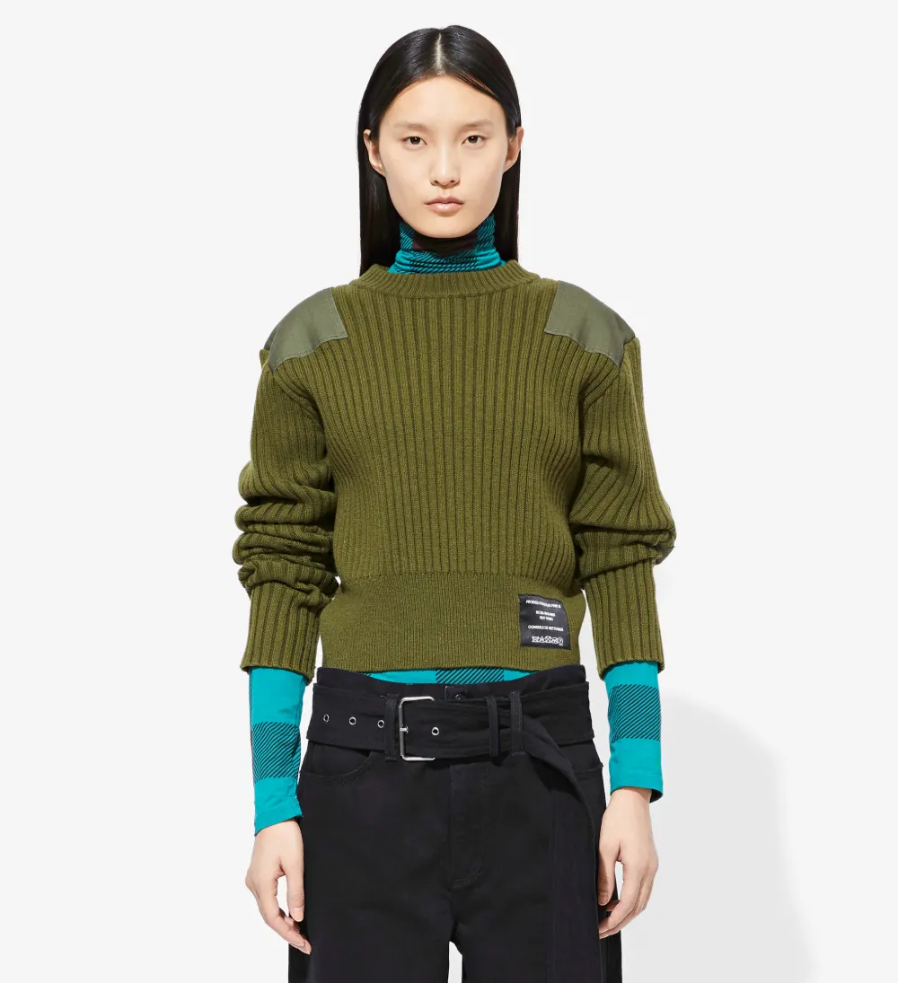 PSWL Patch Ribbed Sweater