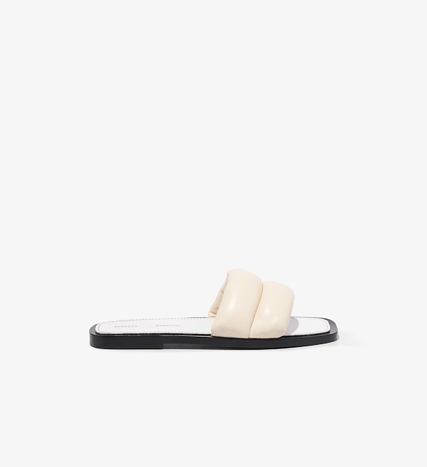 puffy woven slides