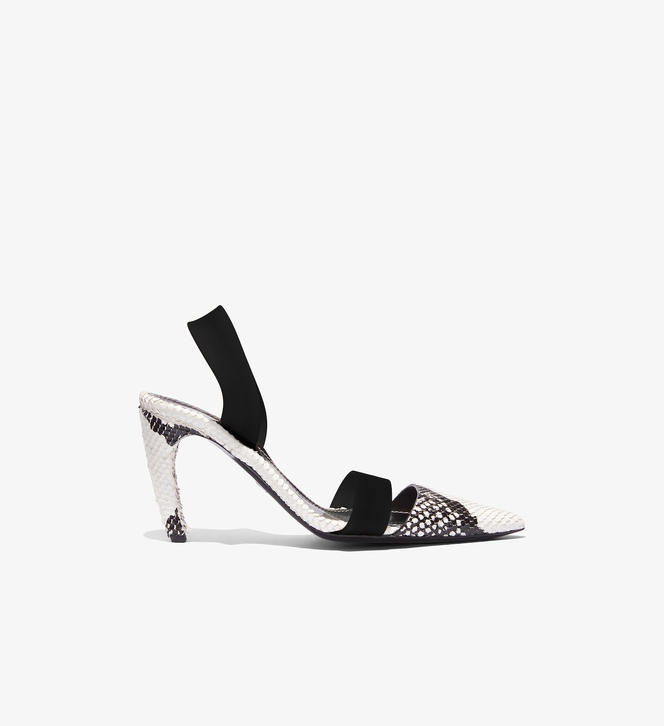 Python Embossed Slingback High Heel Pumps
