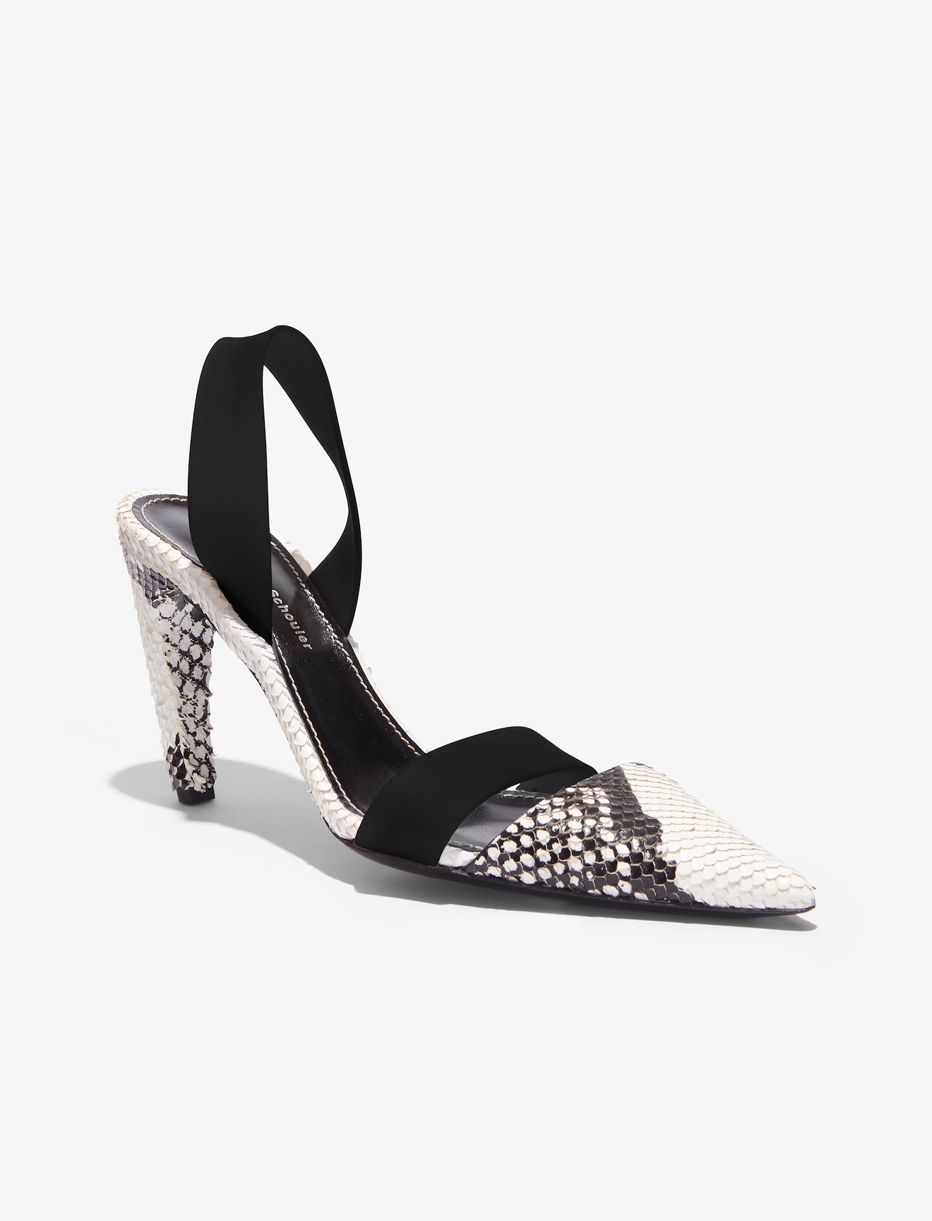 Python Embossed Slingback High Heel Pumps #1