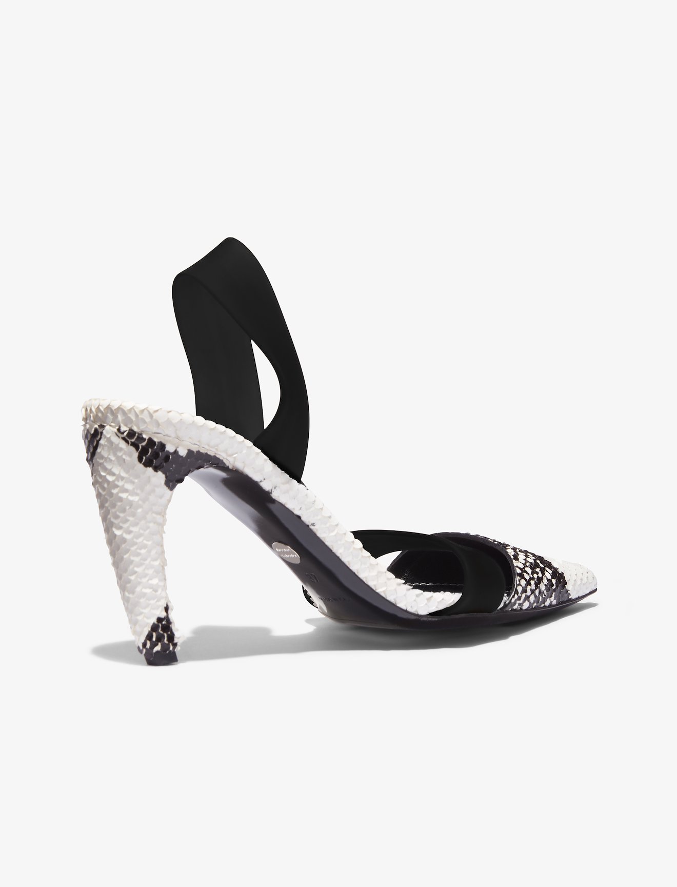 Python Embossed Slingback High Heel Pumps #2